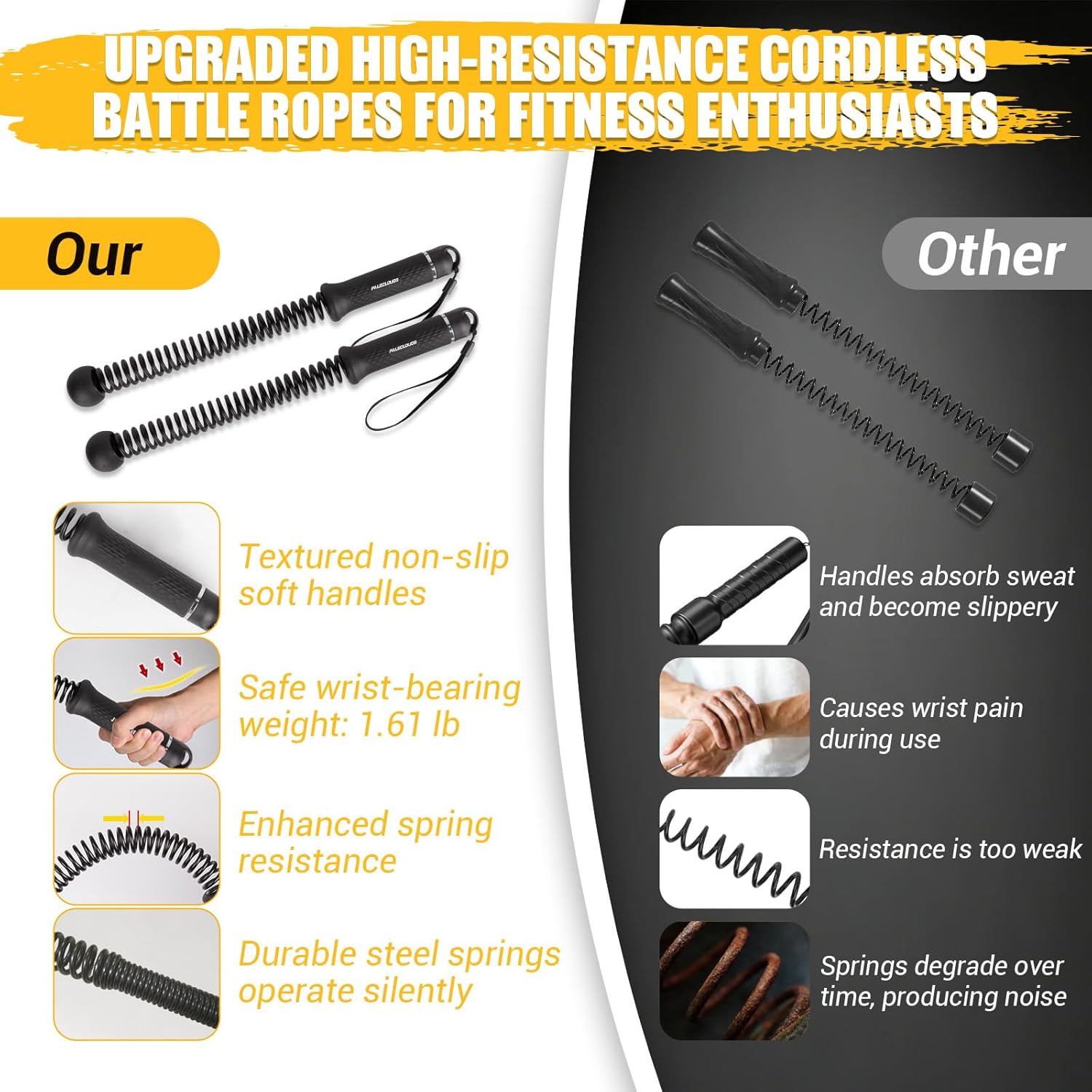 Detalle de Paleclouds ropeless battle rope 1.46kg