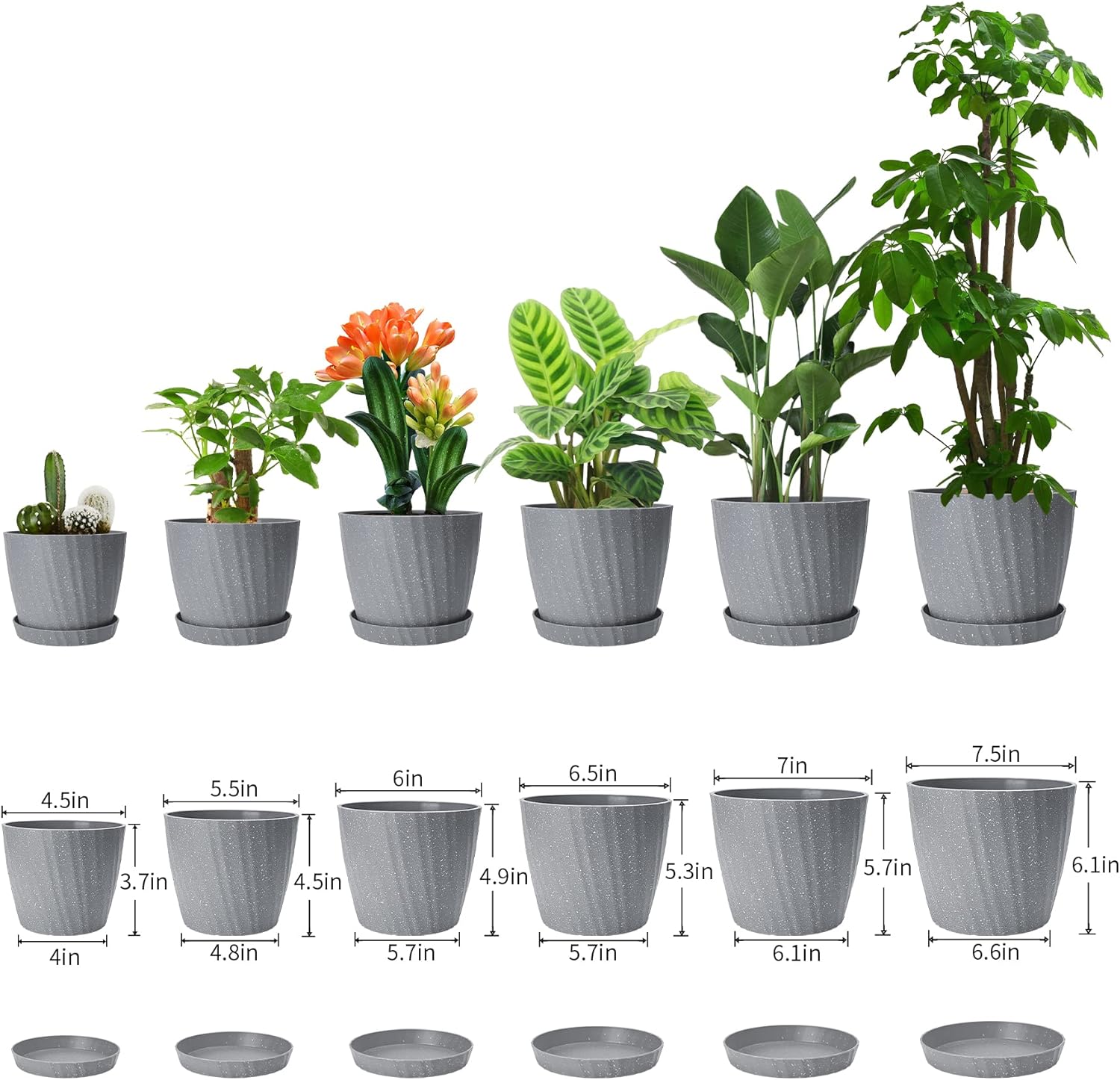 Thumbnail 1 de Plant Pots Indoor 6-Pack