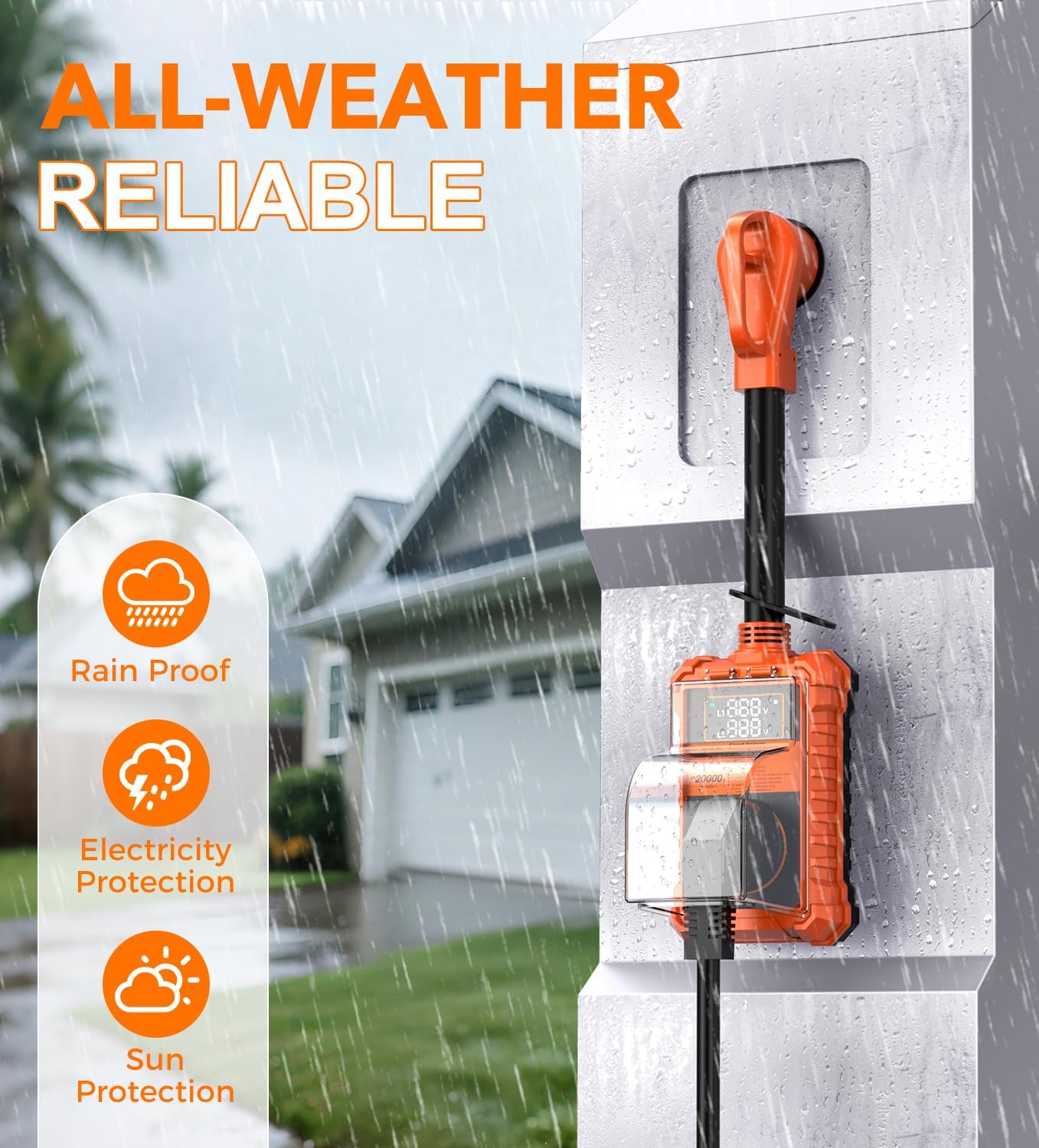 Thumbnail 5 de Toujreo RV Surge Protector 50 Amp - 20000J with IP68 Waterproof Cover