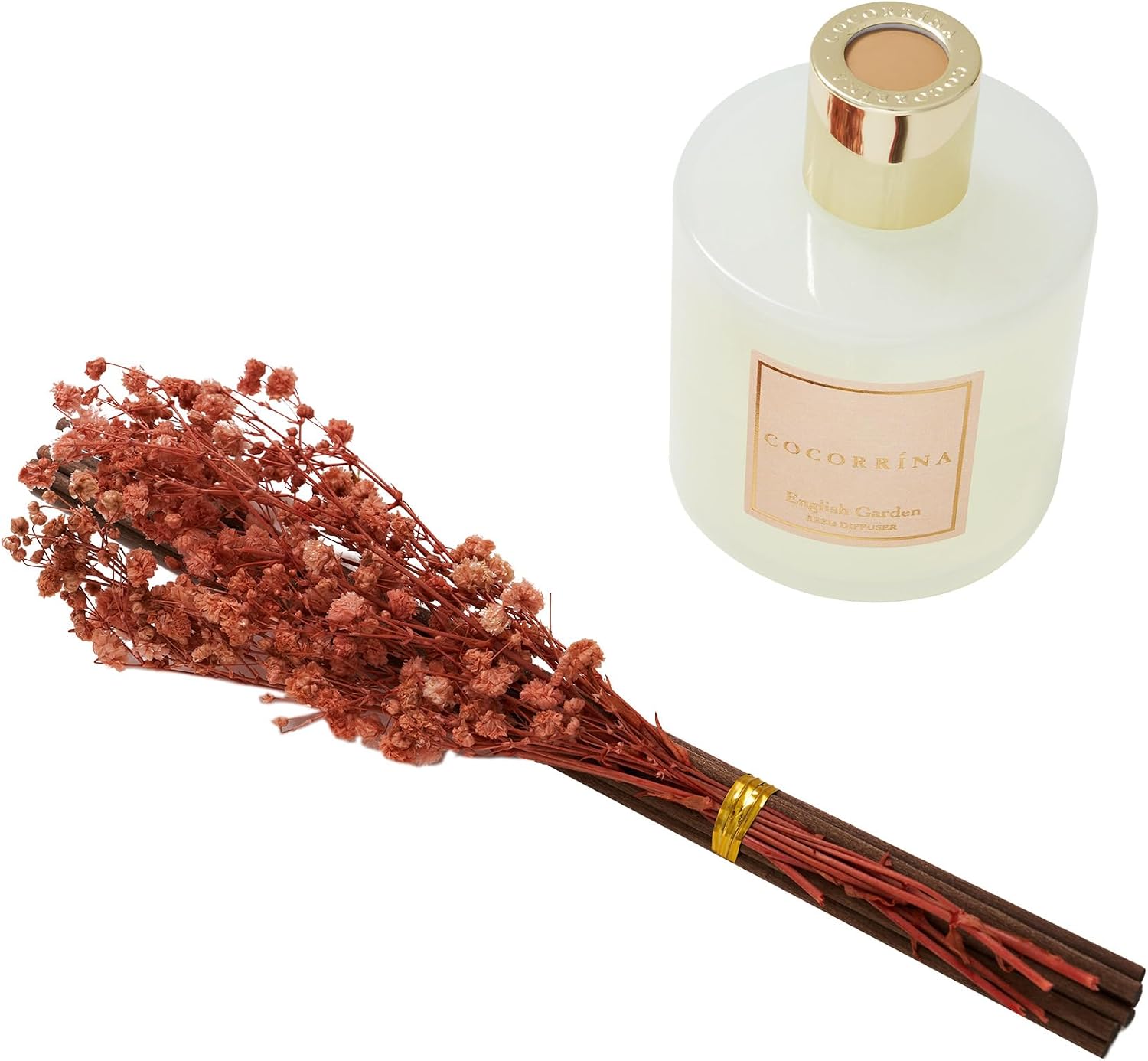 Detalle 2 de COCORRÍNA Raumduft Reed Diffuser Englischer Garten – 200 ml mit 8 Duftstäbchen