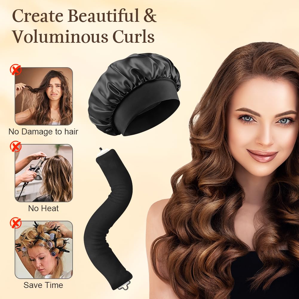 Detalle de AOOWU Heatless Curls Band (5-teilig) – Overnight Lockenwickler ohne Hitze