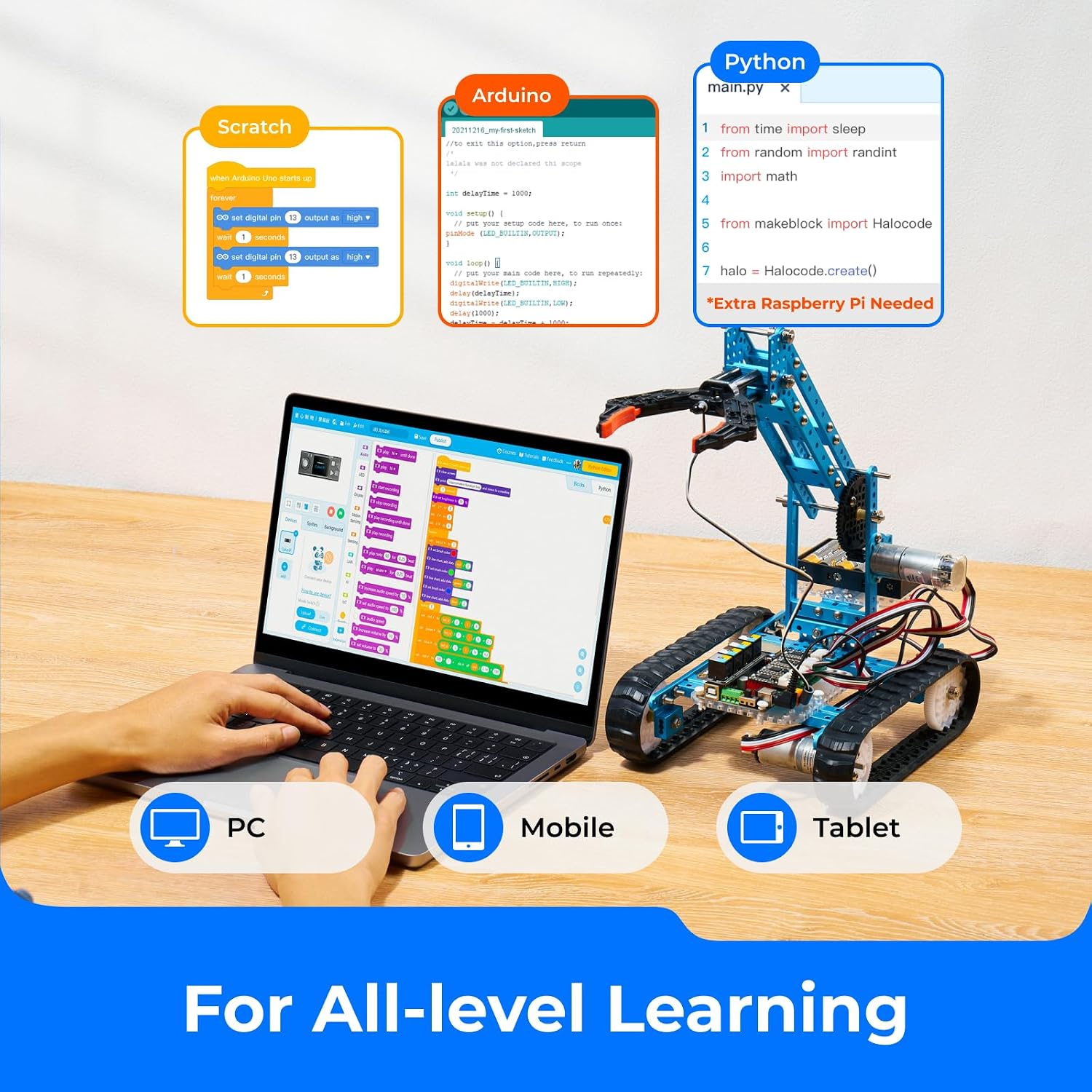 Thumbnail 2 de Makeblock mBot Ultimate 10-in-1 programmable robot kit (compatible with Arduino C & Raspberry Pi)