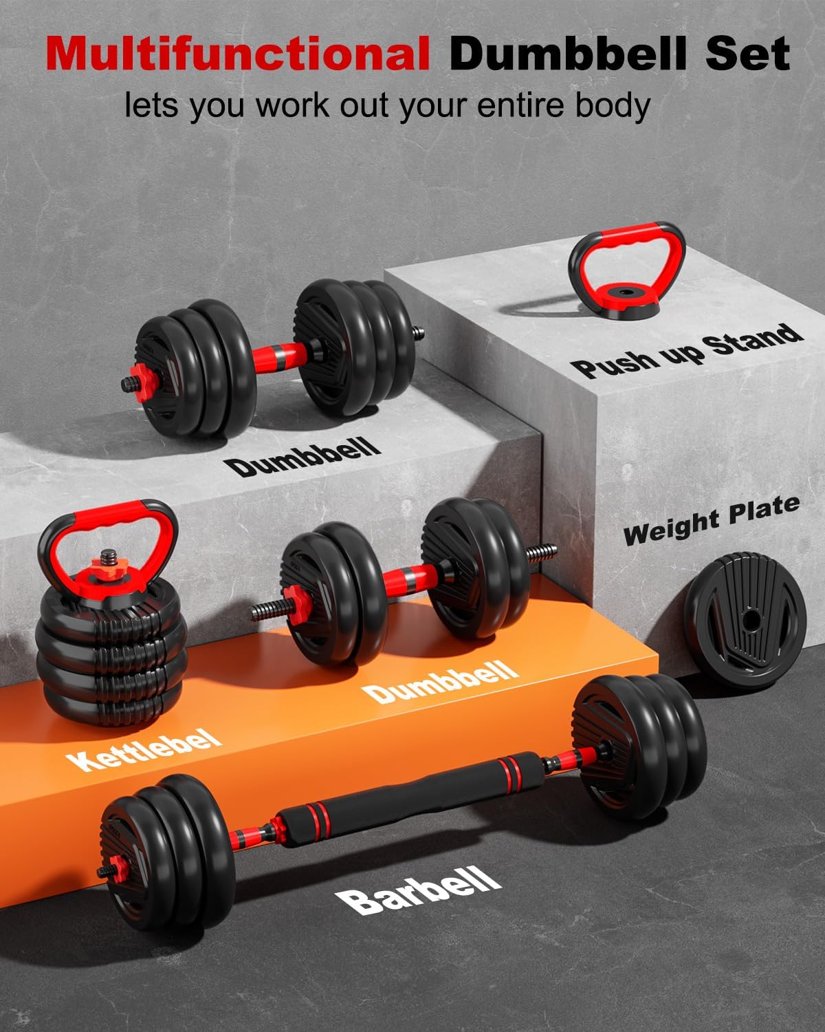 Thumbnail 4 de UNNMIIY Adjustable Dumbbells 90 lbs 🏋