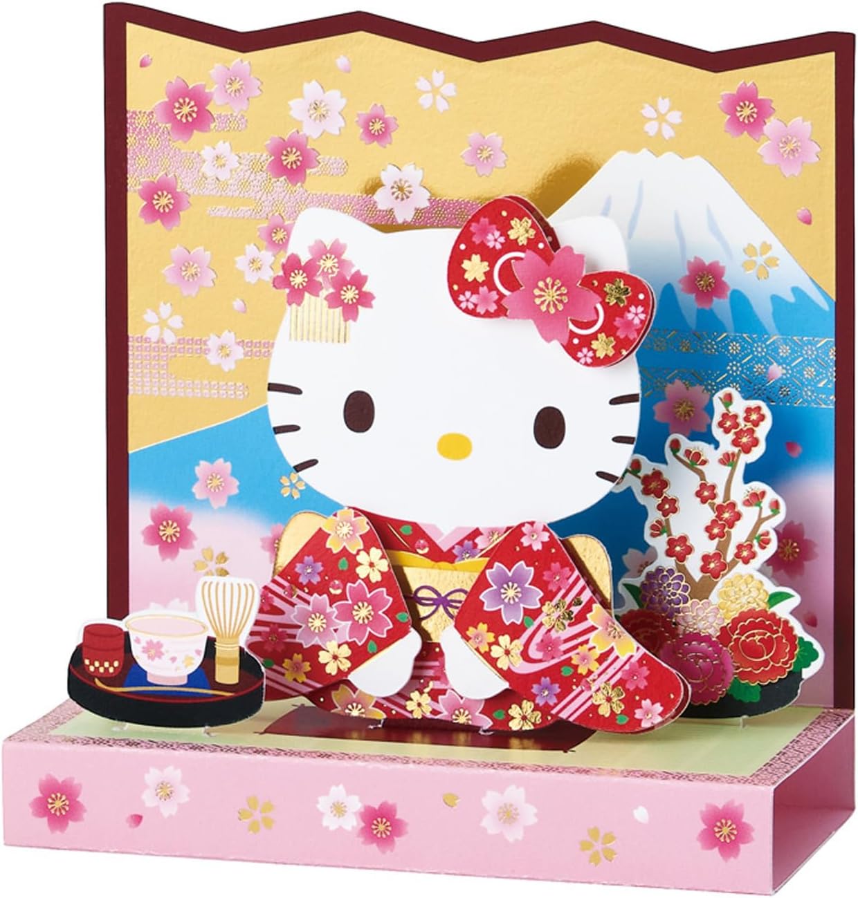 Detalle de サンリオ WA4-5 招き猫の多目的メッセージカード 自立式・封筒付き
