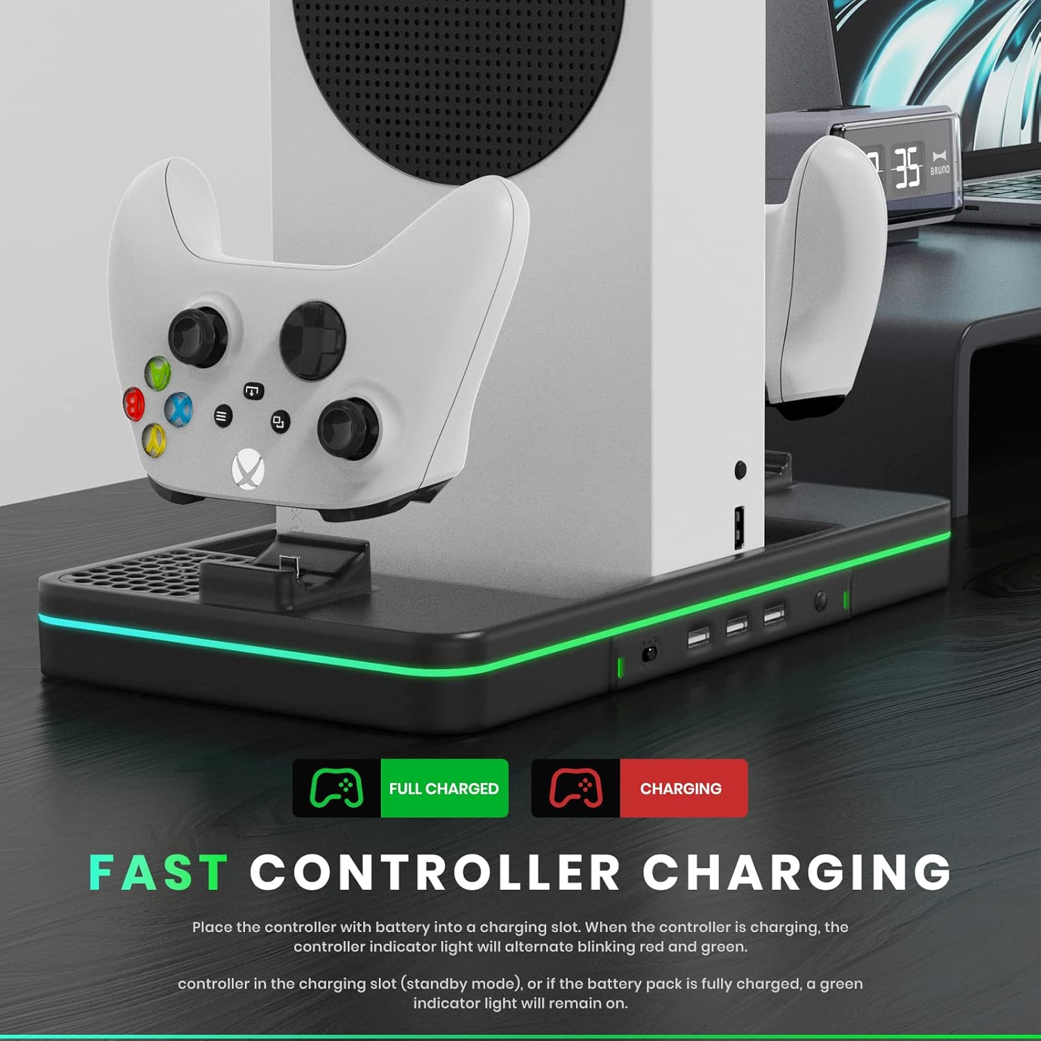 Thumbnail 5 de Charging Stand with Cooling Fan for Xbox Series X|S – CODOGOY Vertical Dual Controller Dock