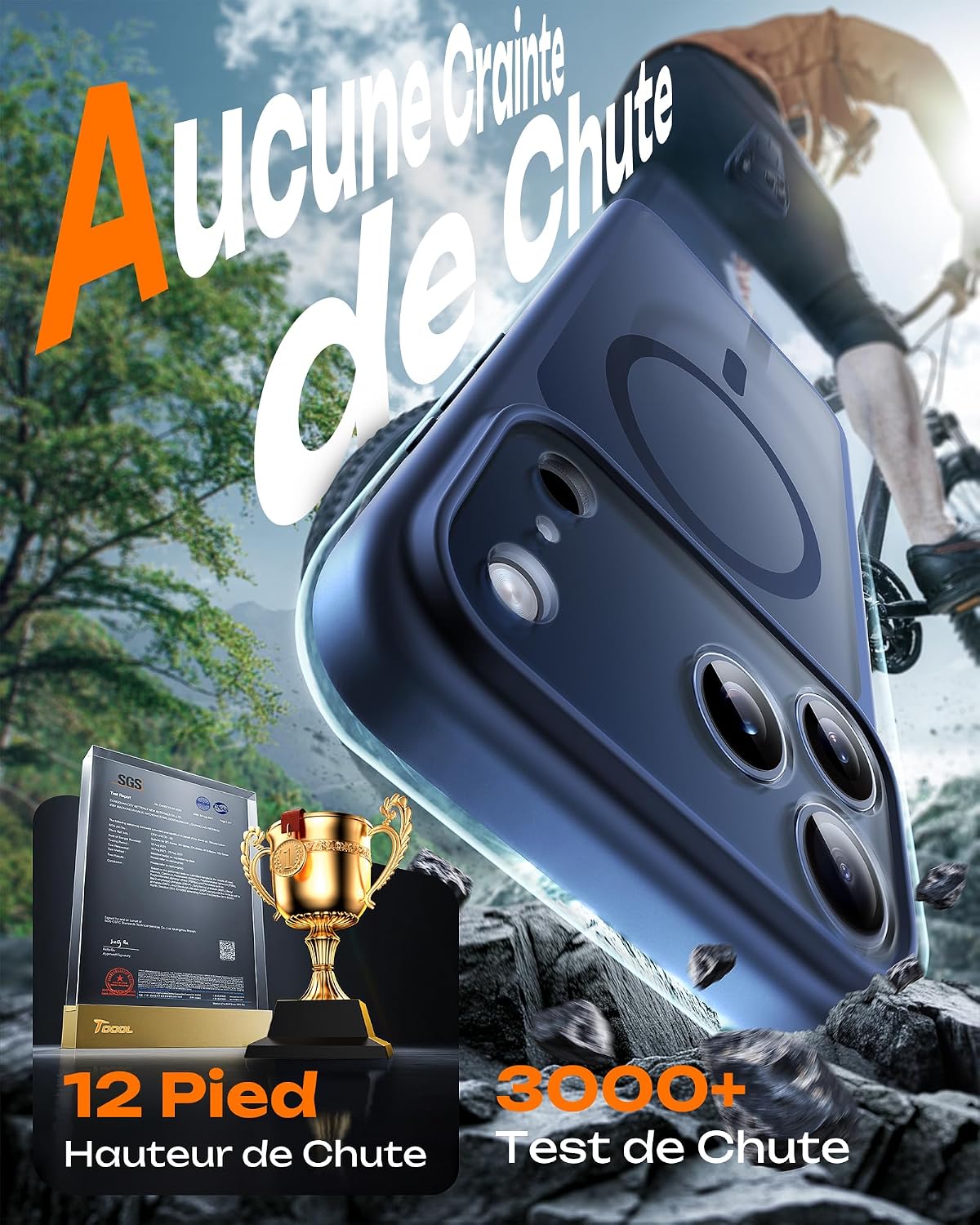 Thumbnail 5 de TOCOL Coque magnétique iPhone 17 Pro Max 6,9" compatible MagSafe