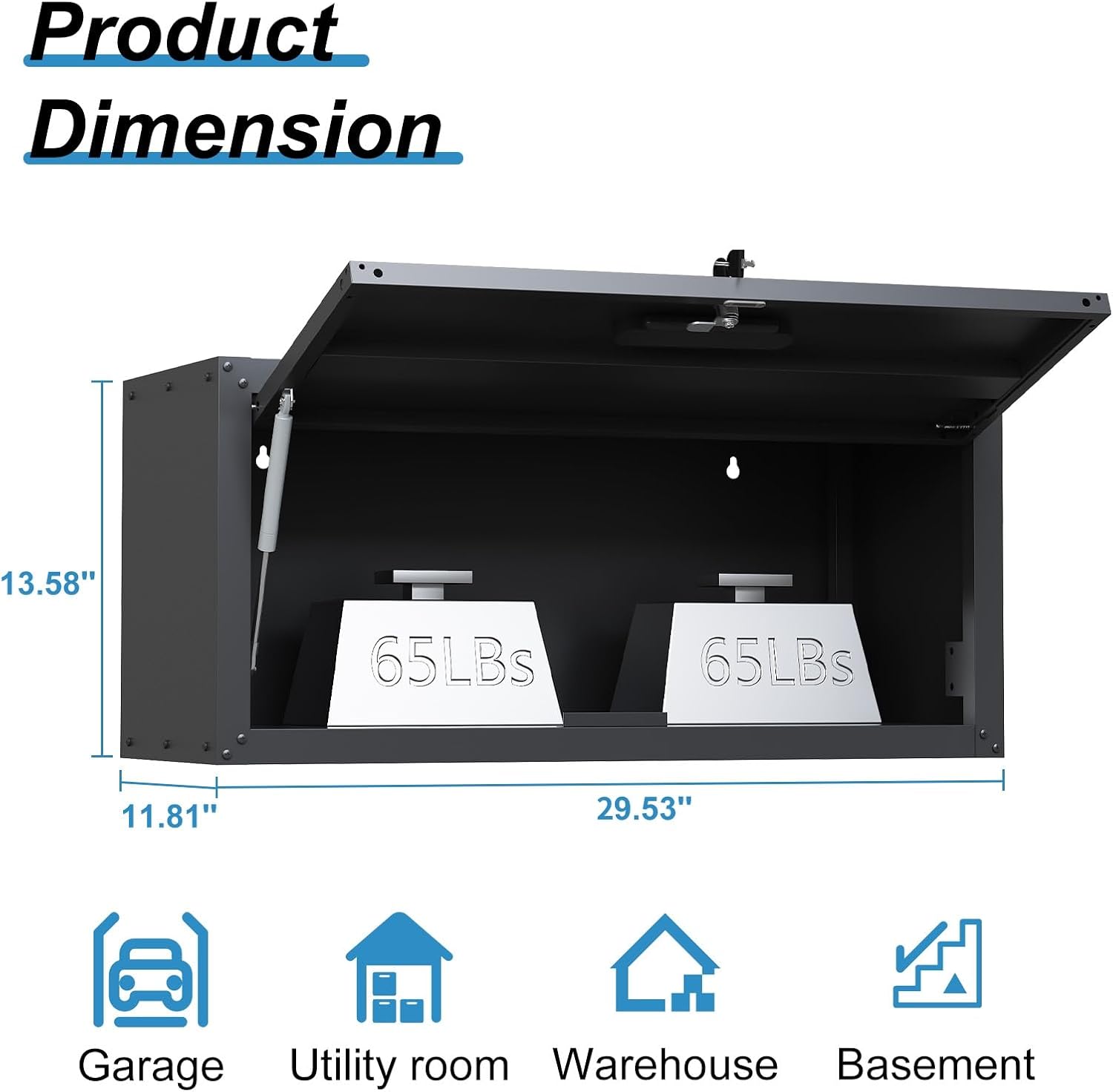 Detalle de FLIXELIO YZJ-BTC-B01 Steel Wall Cabinet with Lockable Flip-Up Door