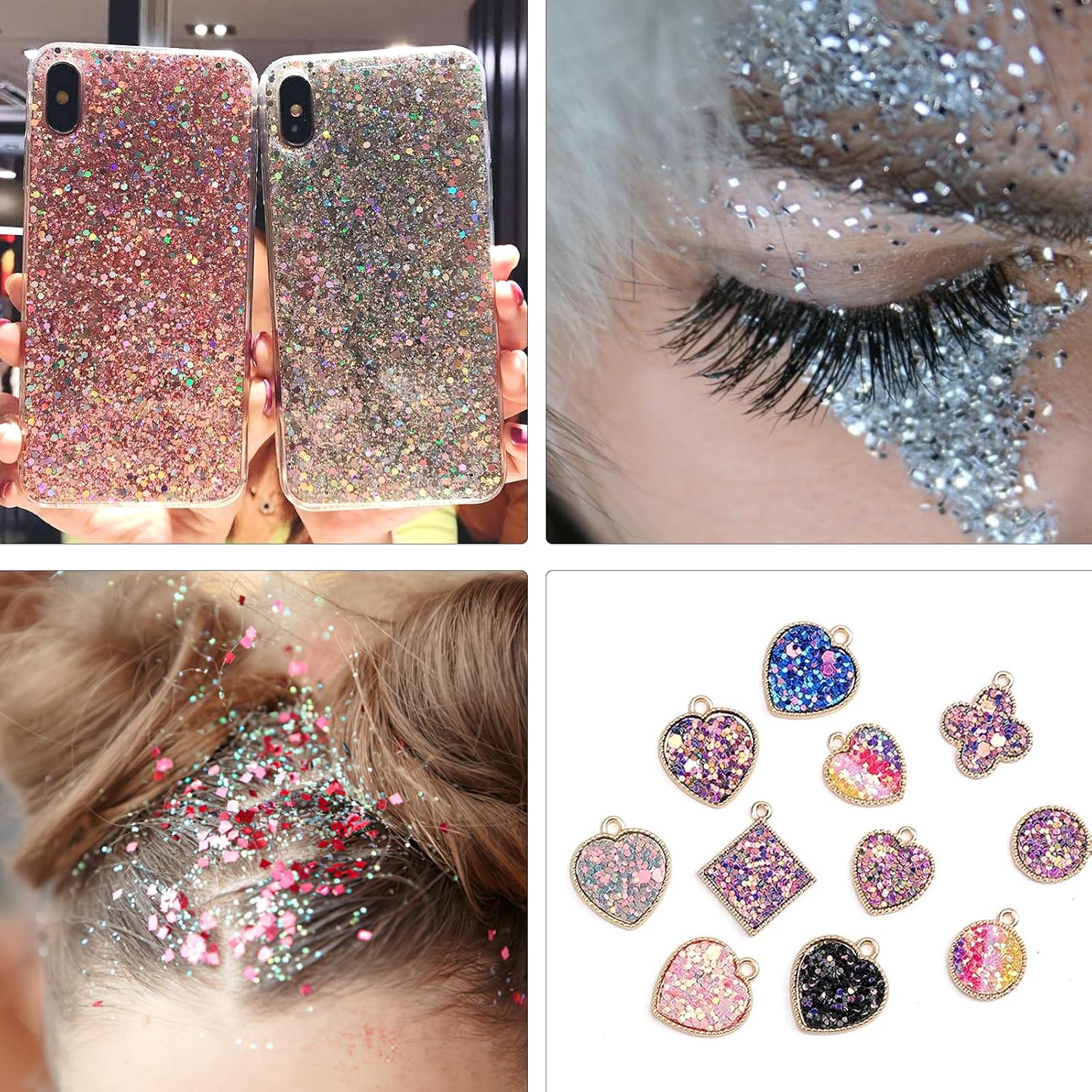 Thumbnail 5 de Kasanni set di glitter in polvere da 32 colori per decorazioni, manicure e artigianato
