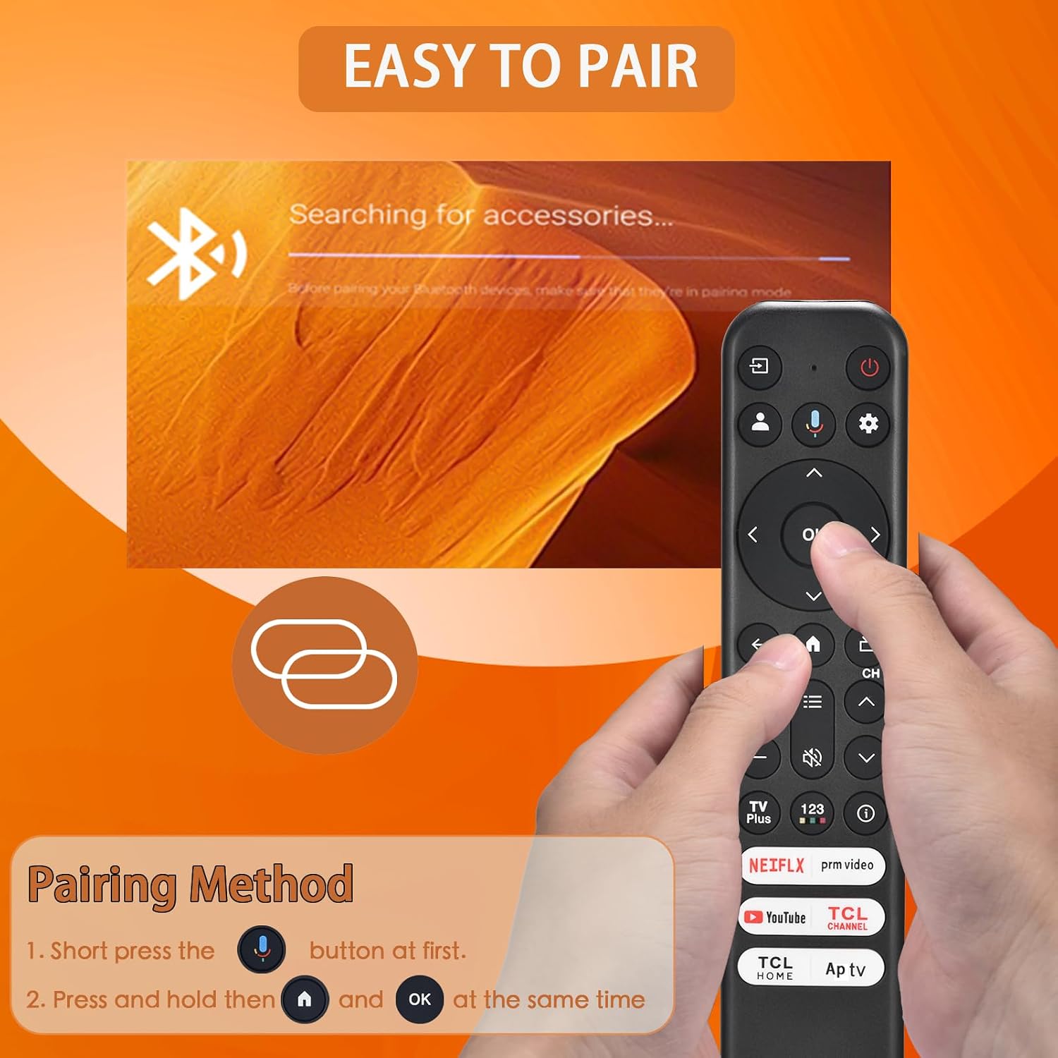 Detalle 2 de Replacement for TCL RC813 Google Smart TV Universal Remote with Voice Control