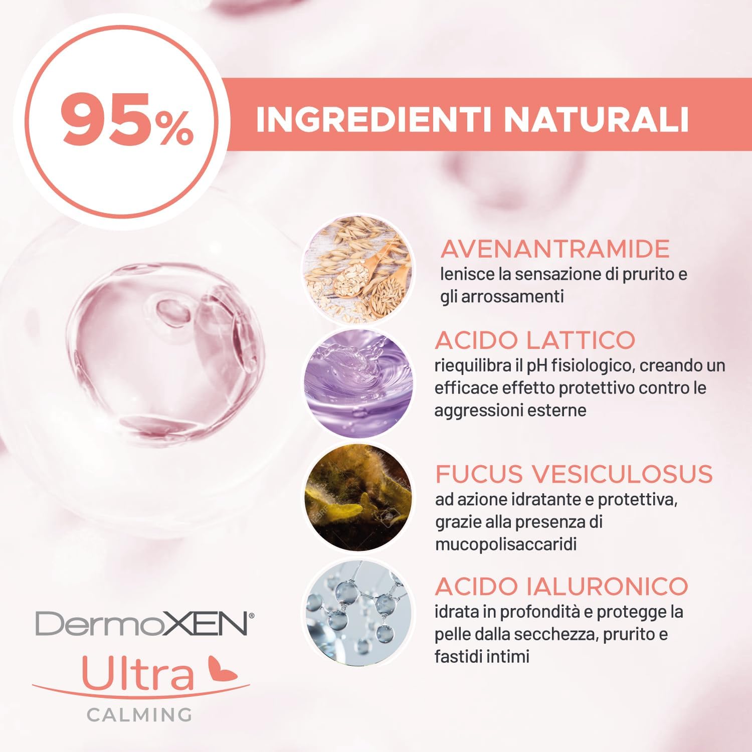 Detalle de Dermoxen Detergente Intimo Donna: idratante e delicato per secchezza in menopausa e diabete – 125 ml