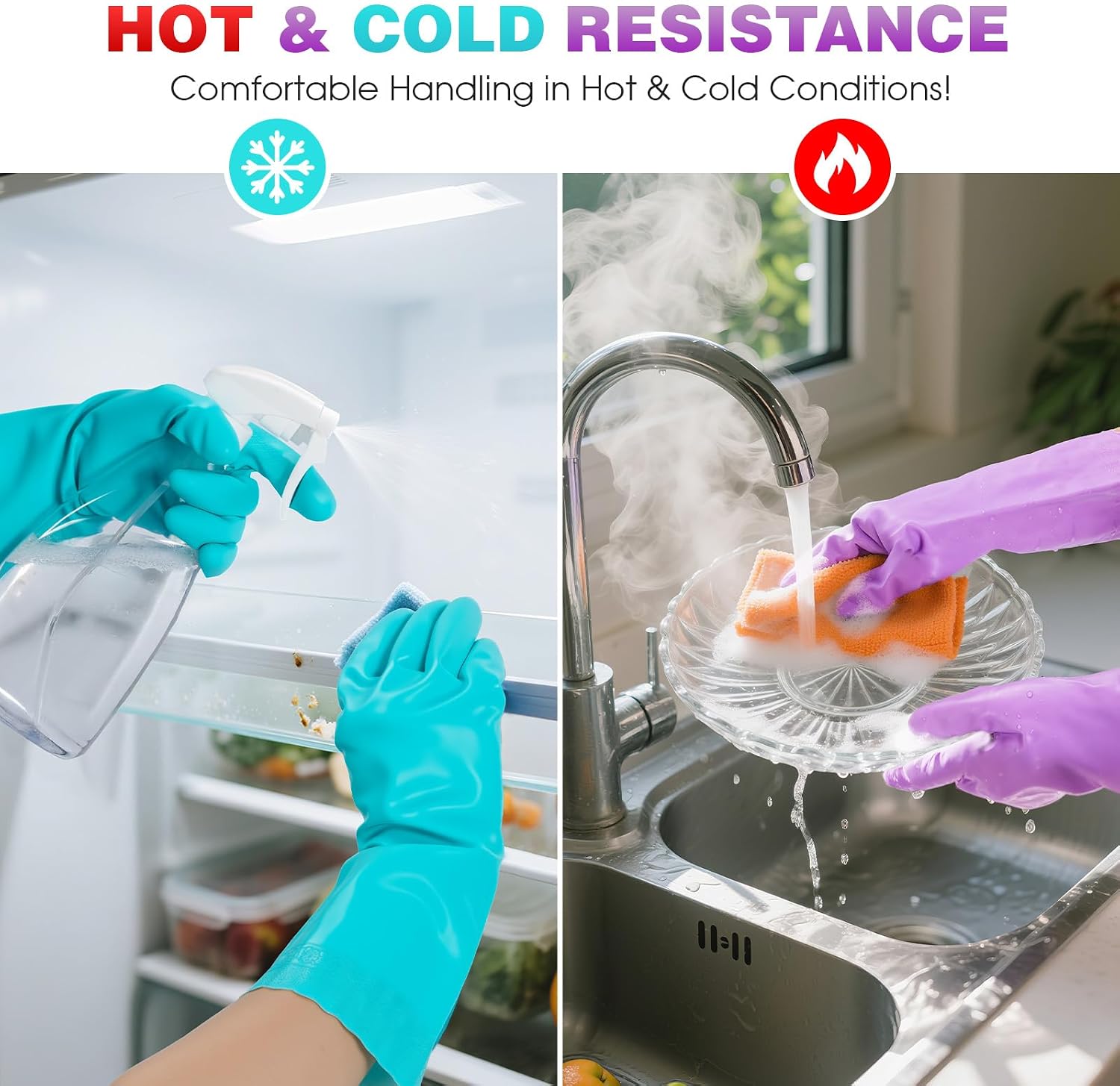 Thumbnail 2 de Elgood Latex Free Dishwashing Gloves 13in