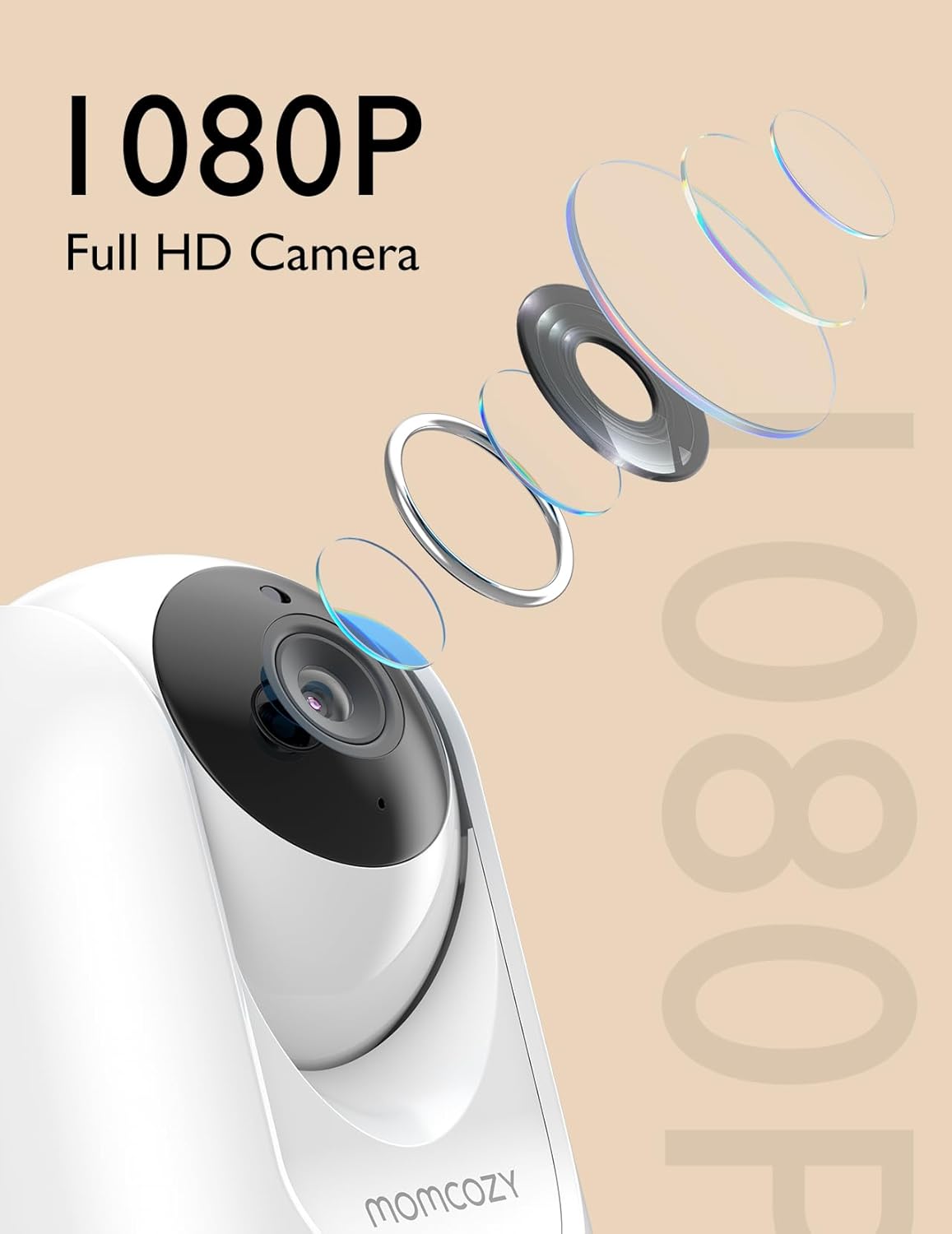 Thumbnail 5 de Momcozy BM01 add-on camera unit (BM01) with 1080P HD, pan-tilt-zoom and easy pairing
