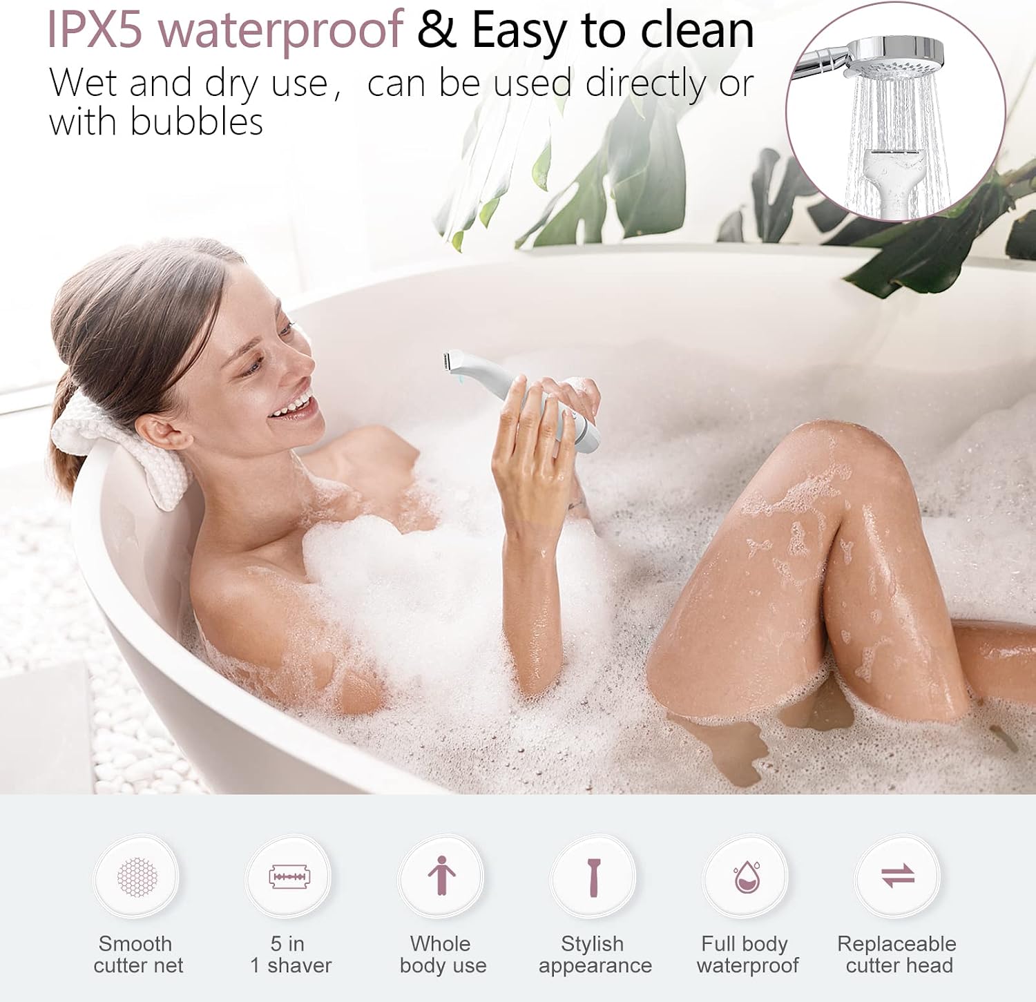 Thumbnail 3 de yusvwkj 5-in-1 Lady Shaver for Women: Painless Hair Removal On The Go