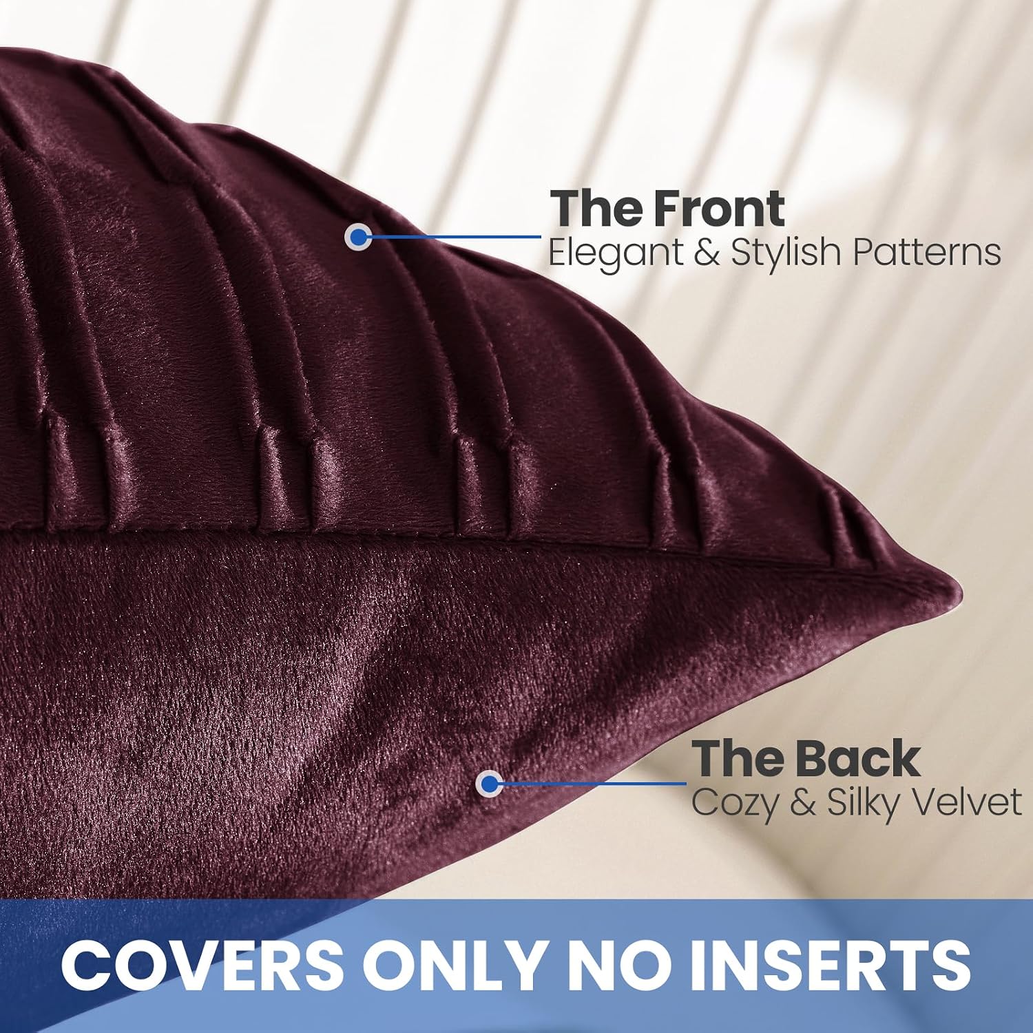 Thumbnail 4 de Ystyle Housse Coussin 40x40, Lot de 2 Velours avec fermeture invisible – 8 couleurs