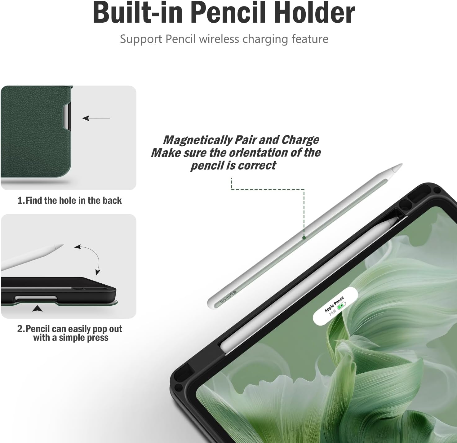 Thumbnail 1 de Antbox iPad Air 11インチ対応ケース ヴィーガンレザー・ペンホルダー付き・オートスリープ