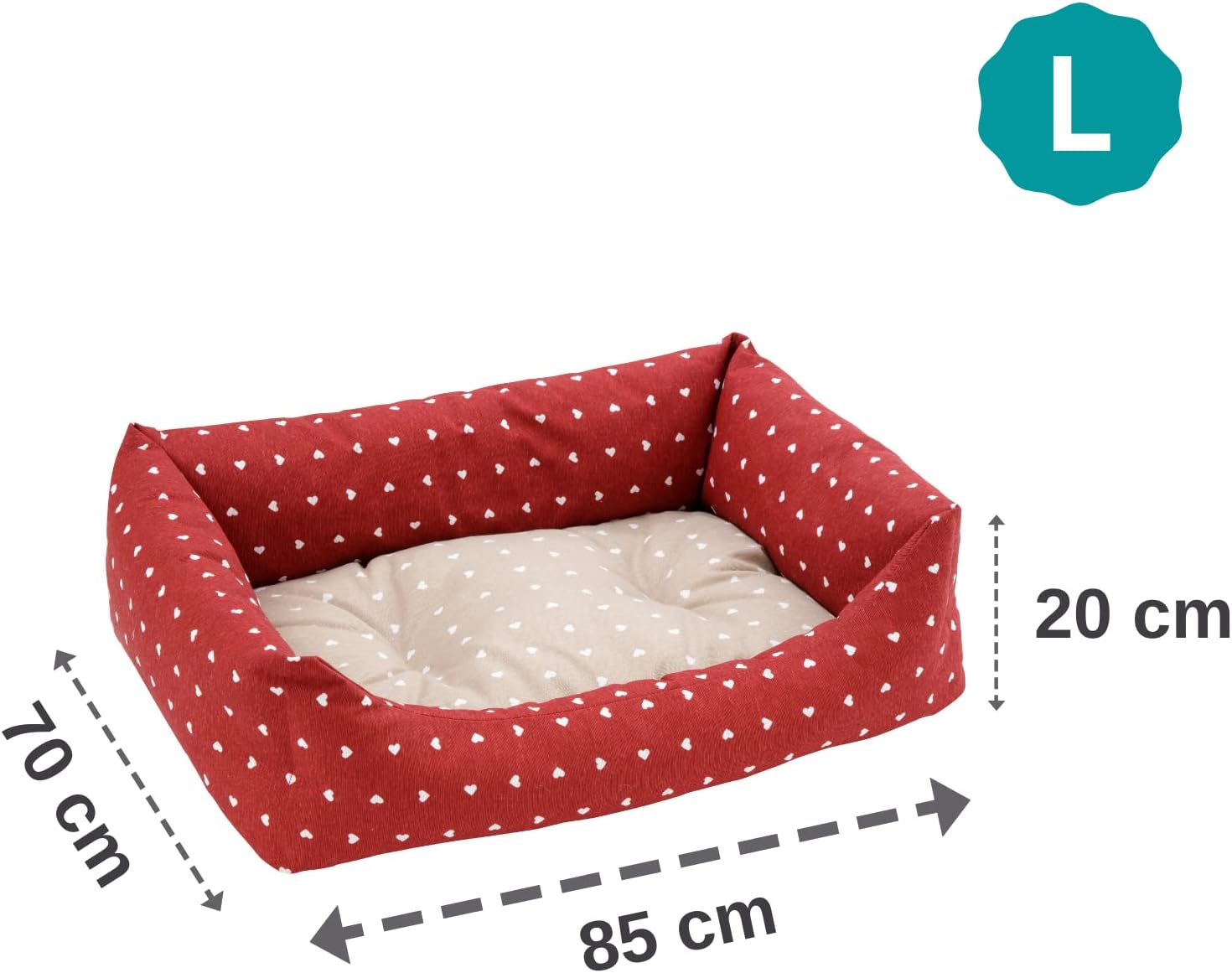 Detalle 2 de Baroni Home Cuccia per cane Taglia L 70x85 cm