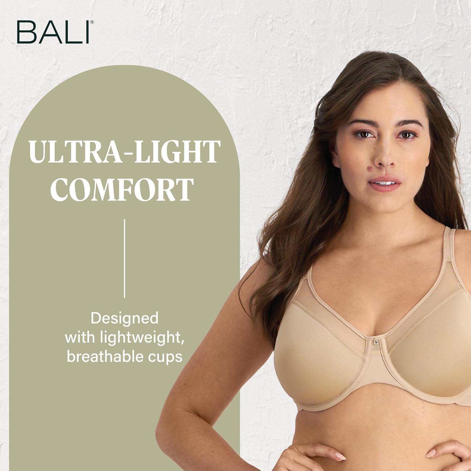 Detalle de Bali One Smooth U Underwire Seamless Convertible Bra for Women (Ultralight Support)