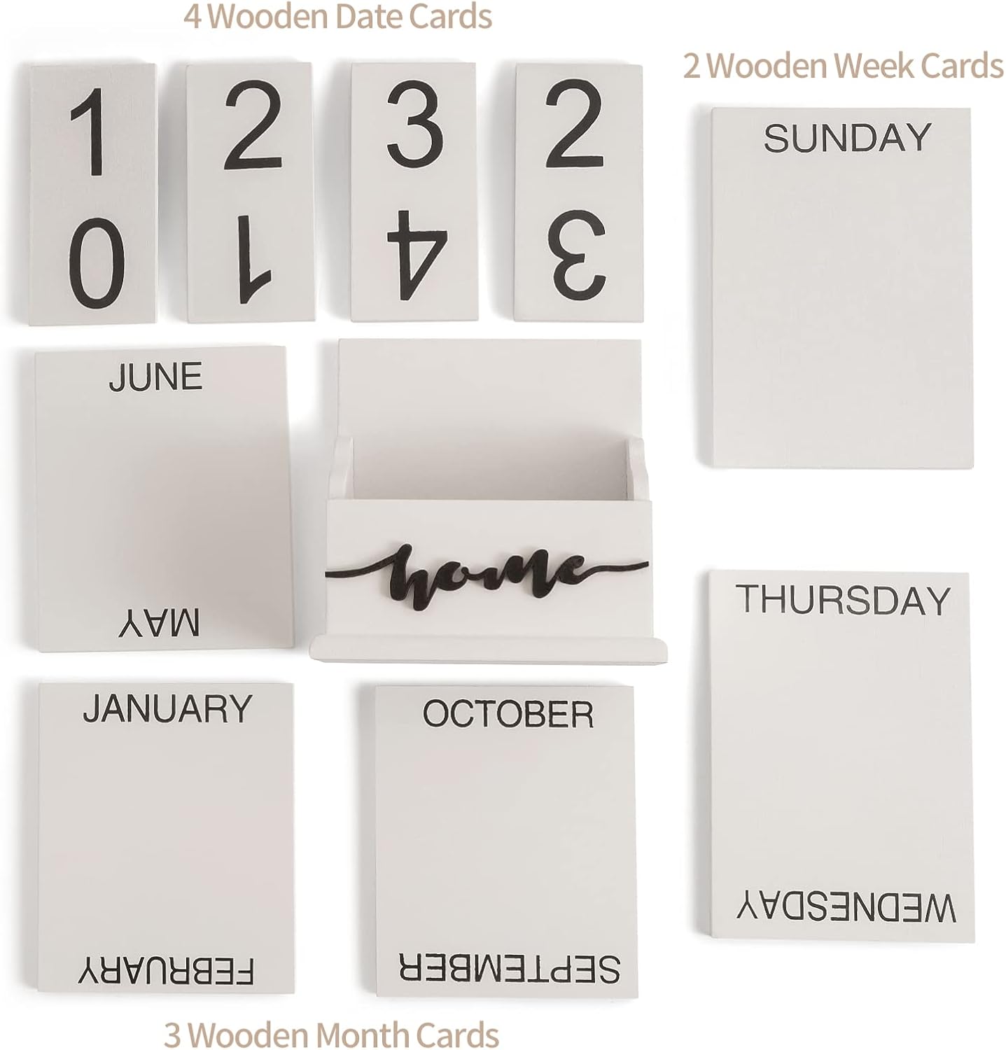 Thumbnail 3 de Wooden Perpetual Desk Calendar