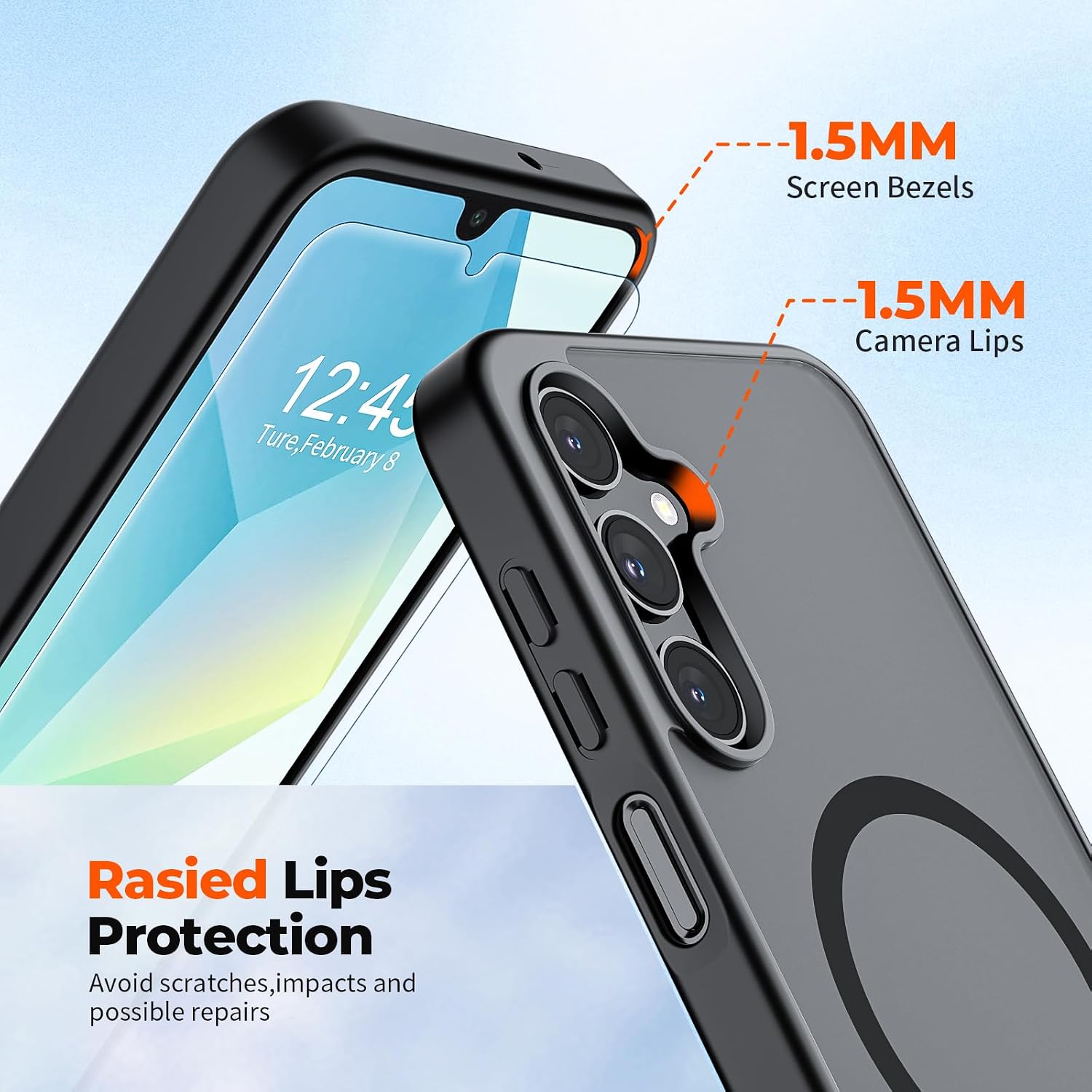 Detalle 2 de SUPFINE Magnetic Case for Samsung Galaxy A16 5G with Screen Protector — Slim, Shockproof & Mag-Driven