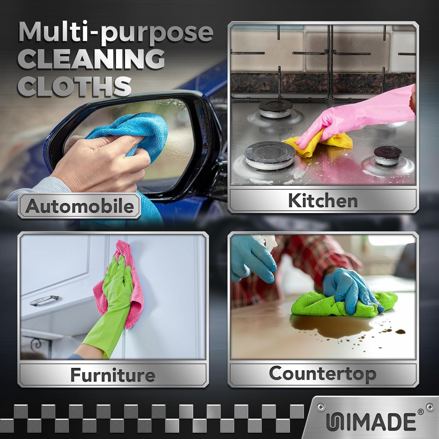 Thumbnail 6 de UNIMADE Microfiber Cleaning Cloth 100 pack 🧽