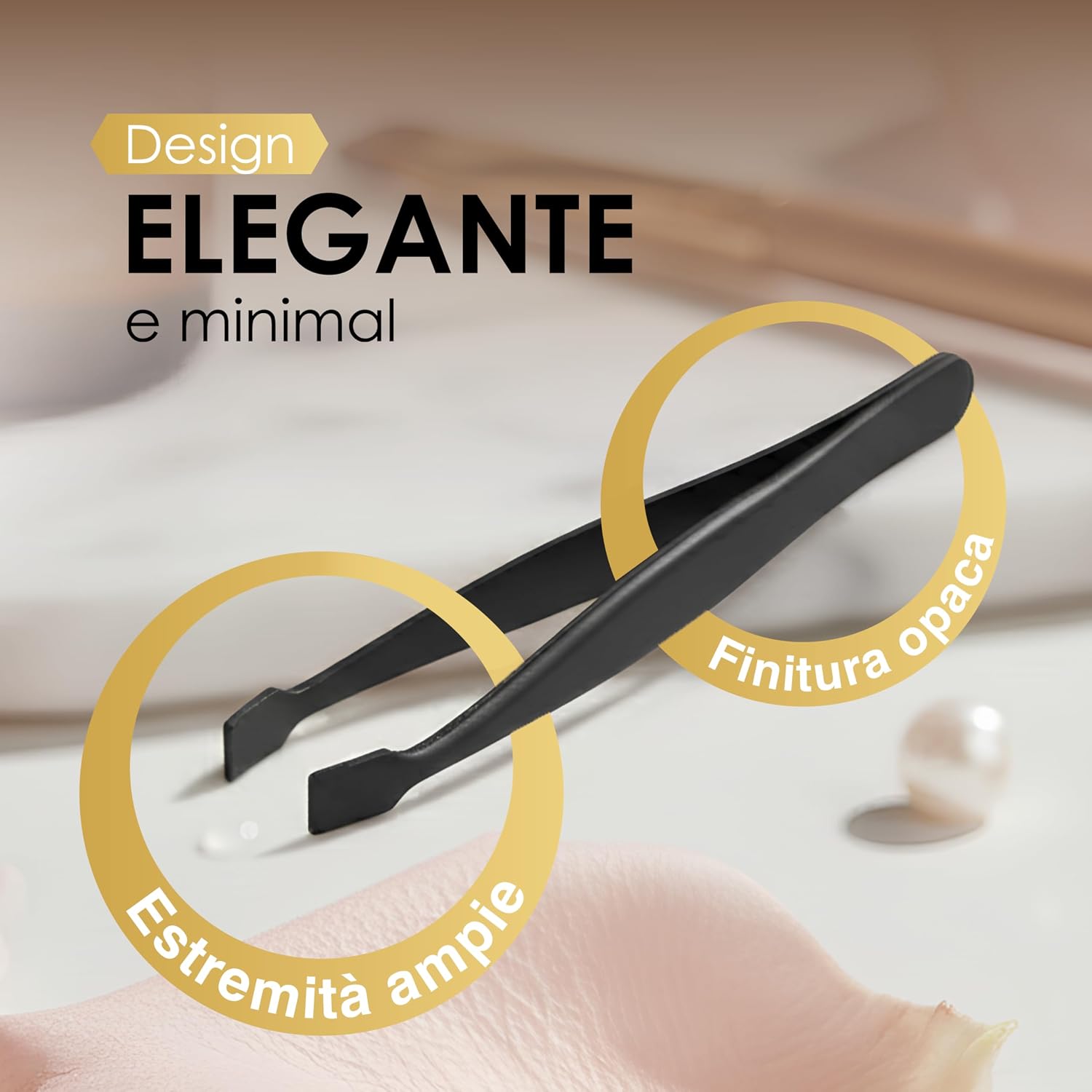 Thumbnail 2 de Pinzetta Sopracciglia Professionale in Acciaio Inox con Punta Obliqua - Precisione e Cura del Viso