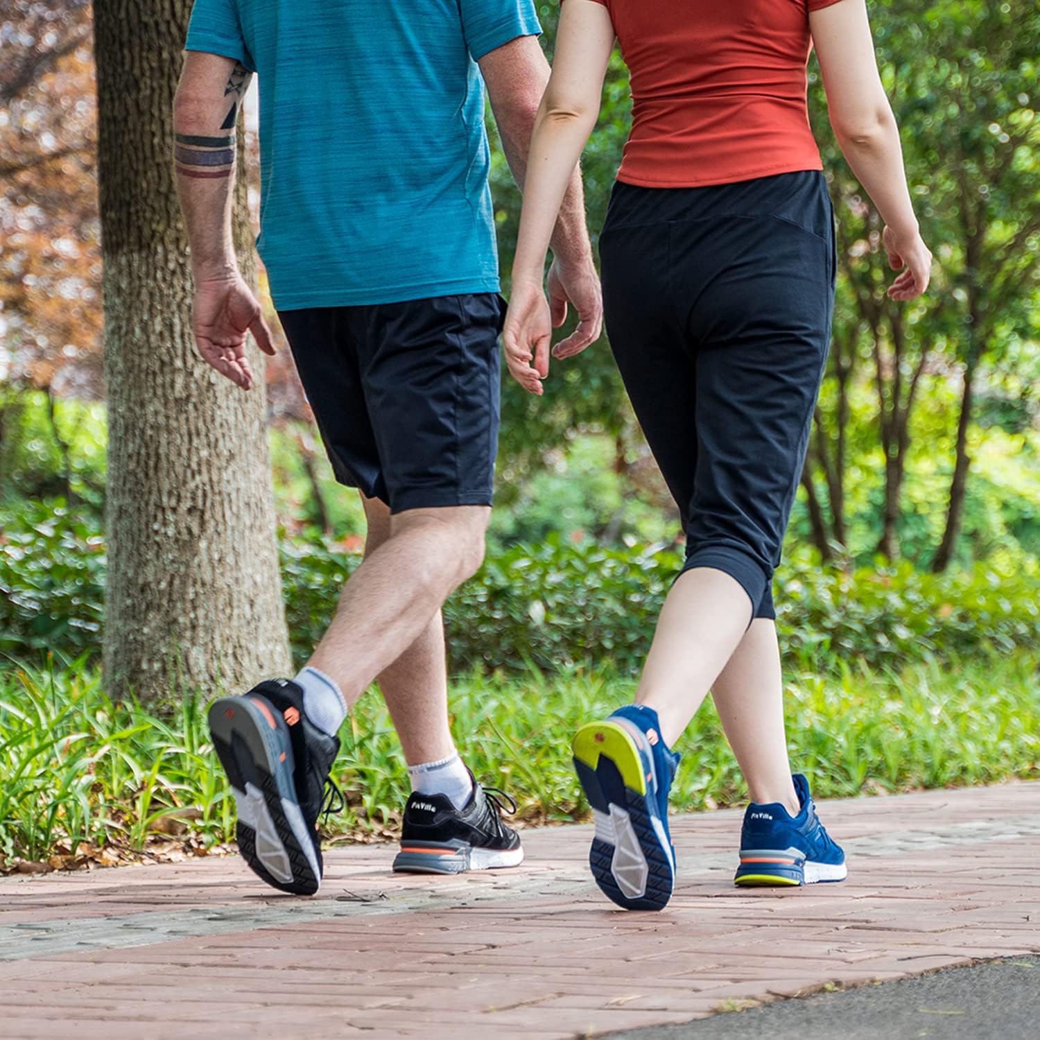 Thumbnail 1 de FitVille Mens Extra Wide Fit Trainers: Comfortable Running Sneakers for Flat Feet