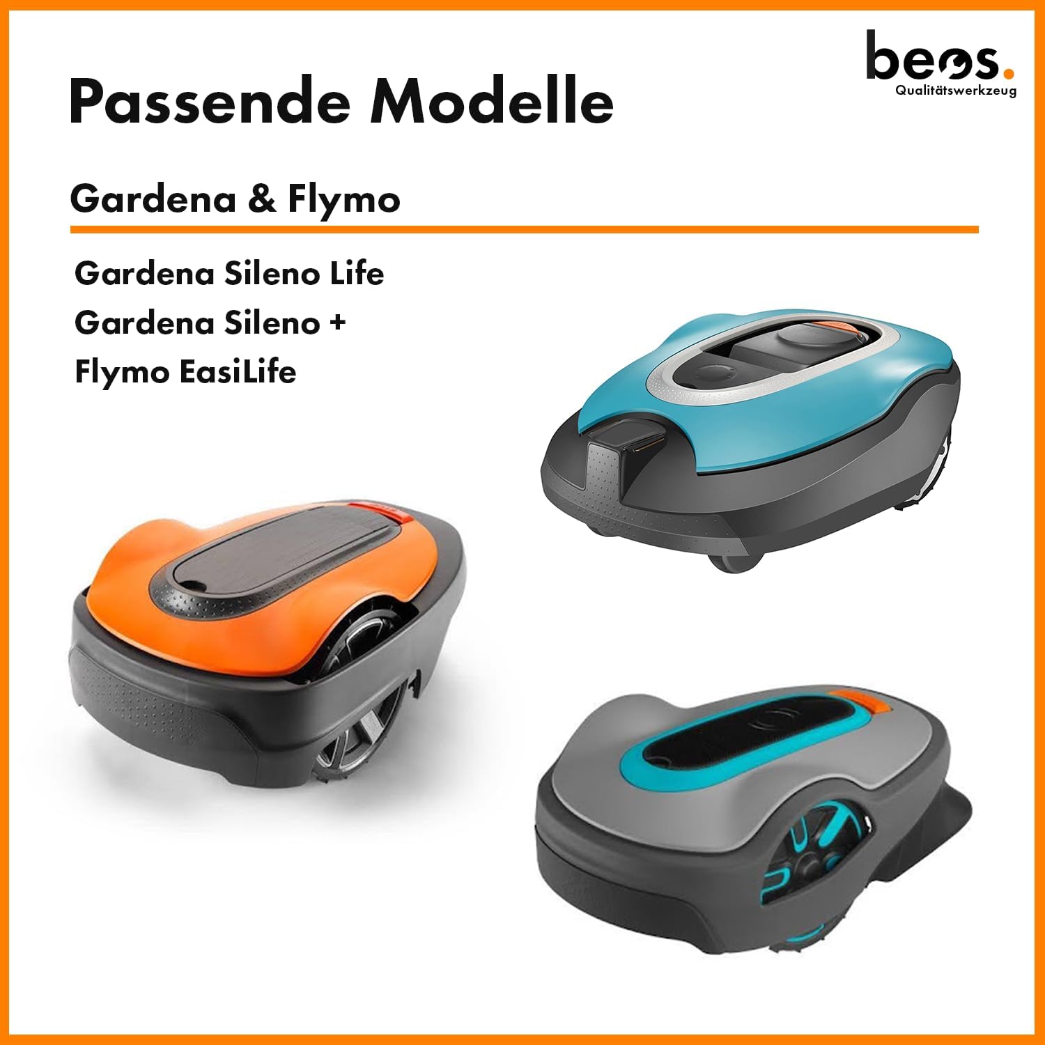 Detalle de beos Mähroboter Tuning Drehscheibe für 6 Klingen – kompatibel mit Gardena Sileno Life & Sileno+ sowie Flymo EasiLife, Ø 210 mm