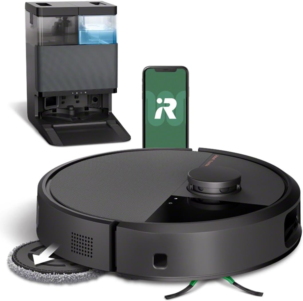 iRobot Roomba Plus 505 Combo : Robot + AutoWash avec LiDAR Clearview Pro et AutoWash – Noir