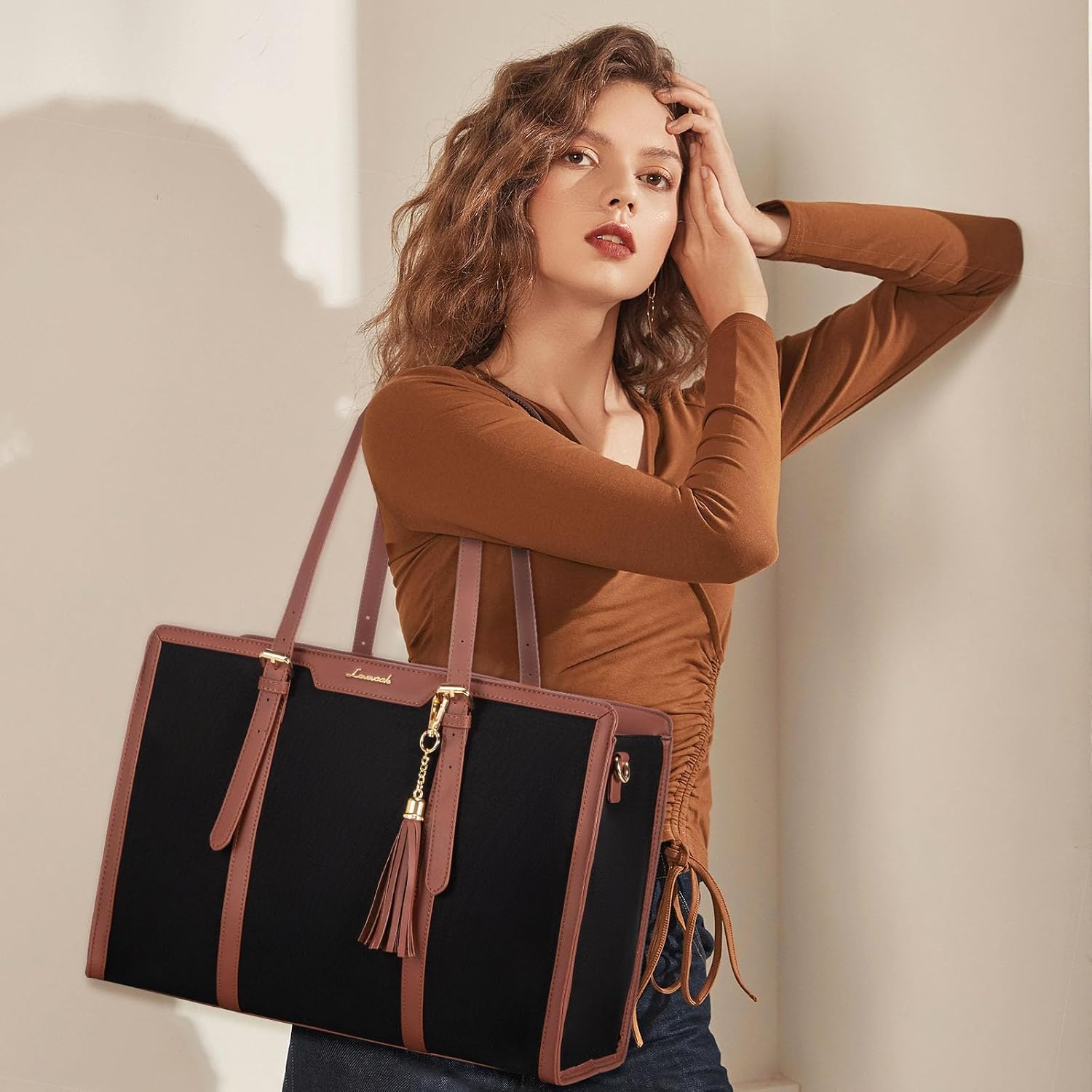 Detalle 2 de LOVEVOOK Tote Bag Laptop 15,6 Zoll Tasche