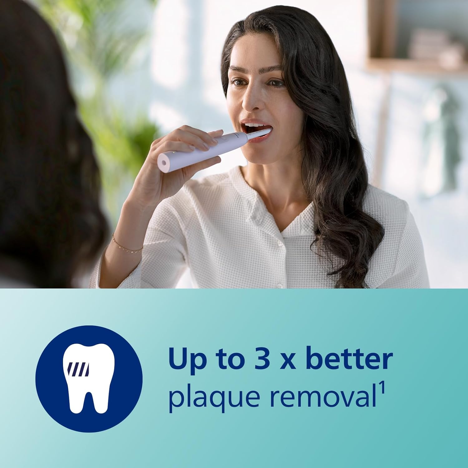 Detalle 2 de Philips Sonicare 3100 Electric Toothbrush (HX3673/11) with pressure sensor and timer, travel case, Sugar Rose