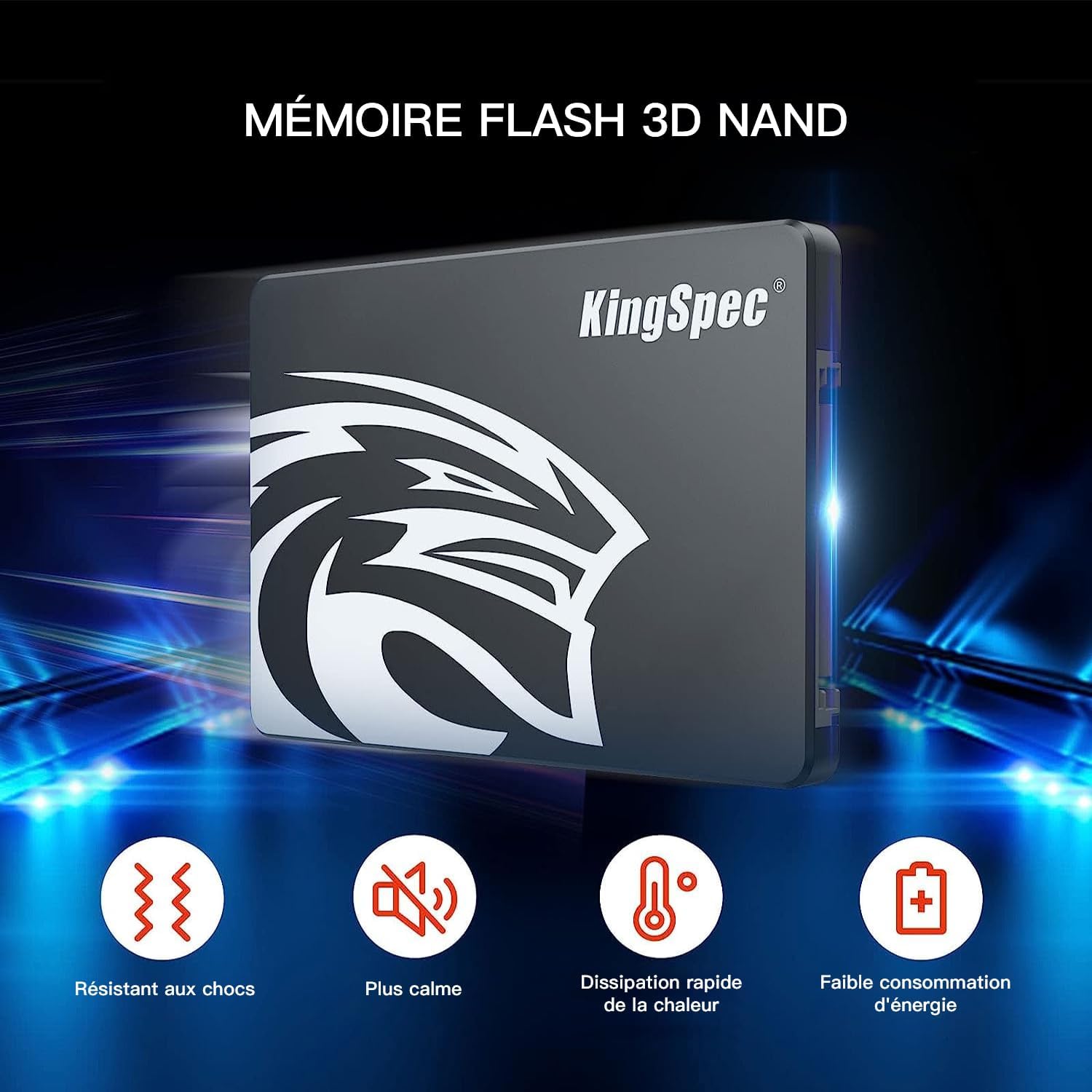 Thumbnail 2 de KingSpec 1TB SSD SATA III 6Gb/s 2.5" — Performancee affidabili per desktop, portatili e All-in-One