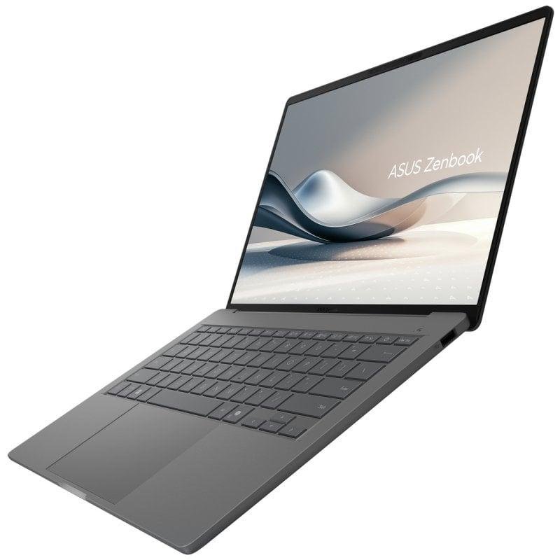 Detalle de ASUS Zenbook A14 UX3407QA-QD333W OLED: portabilidad premium con procesador Snapdragon y 32 GB de RAM