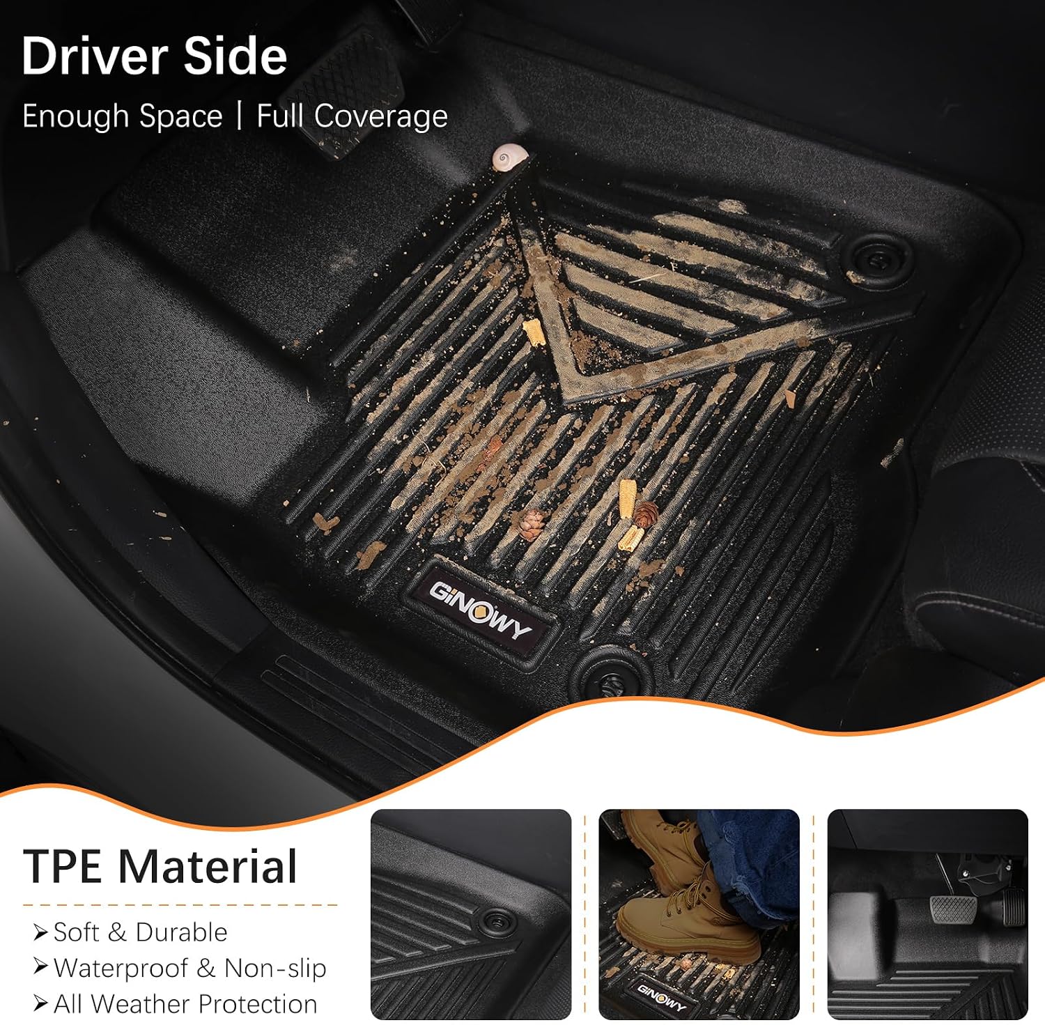 Detalle 2 de GINOWY TPE Floor Mats