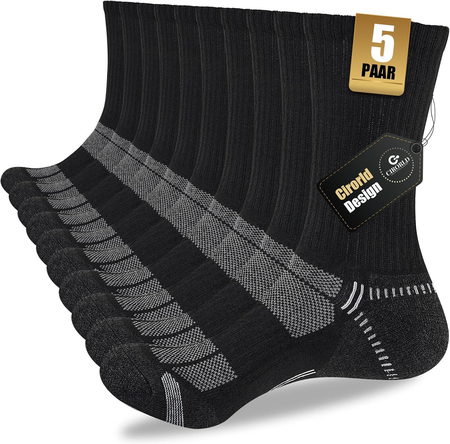 Detalle de Cirlord Lot 5 paires chaussettes homme 37-46