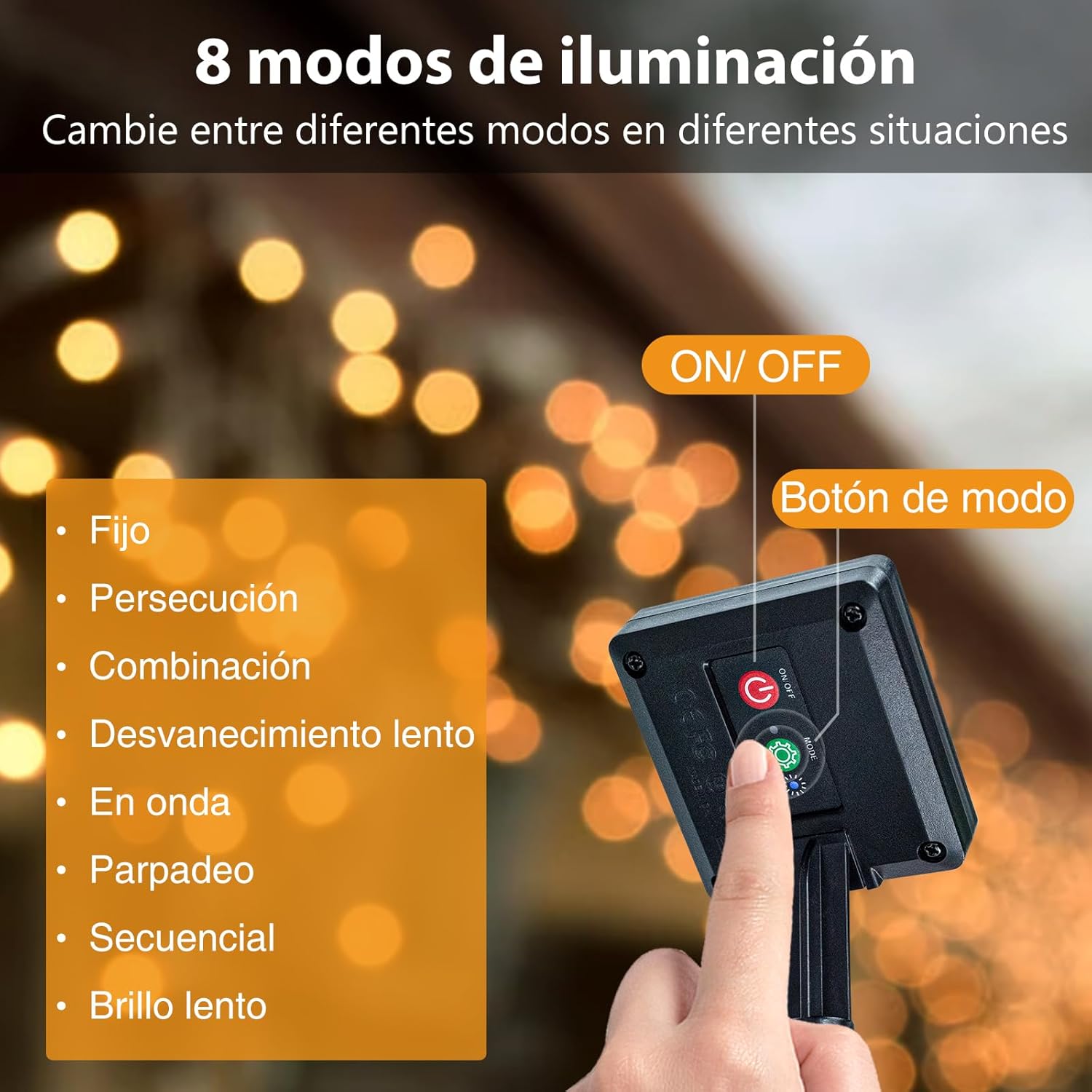 Detalle 2 de Peasur Guirnaldas Luces Exterior Solar 36 m