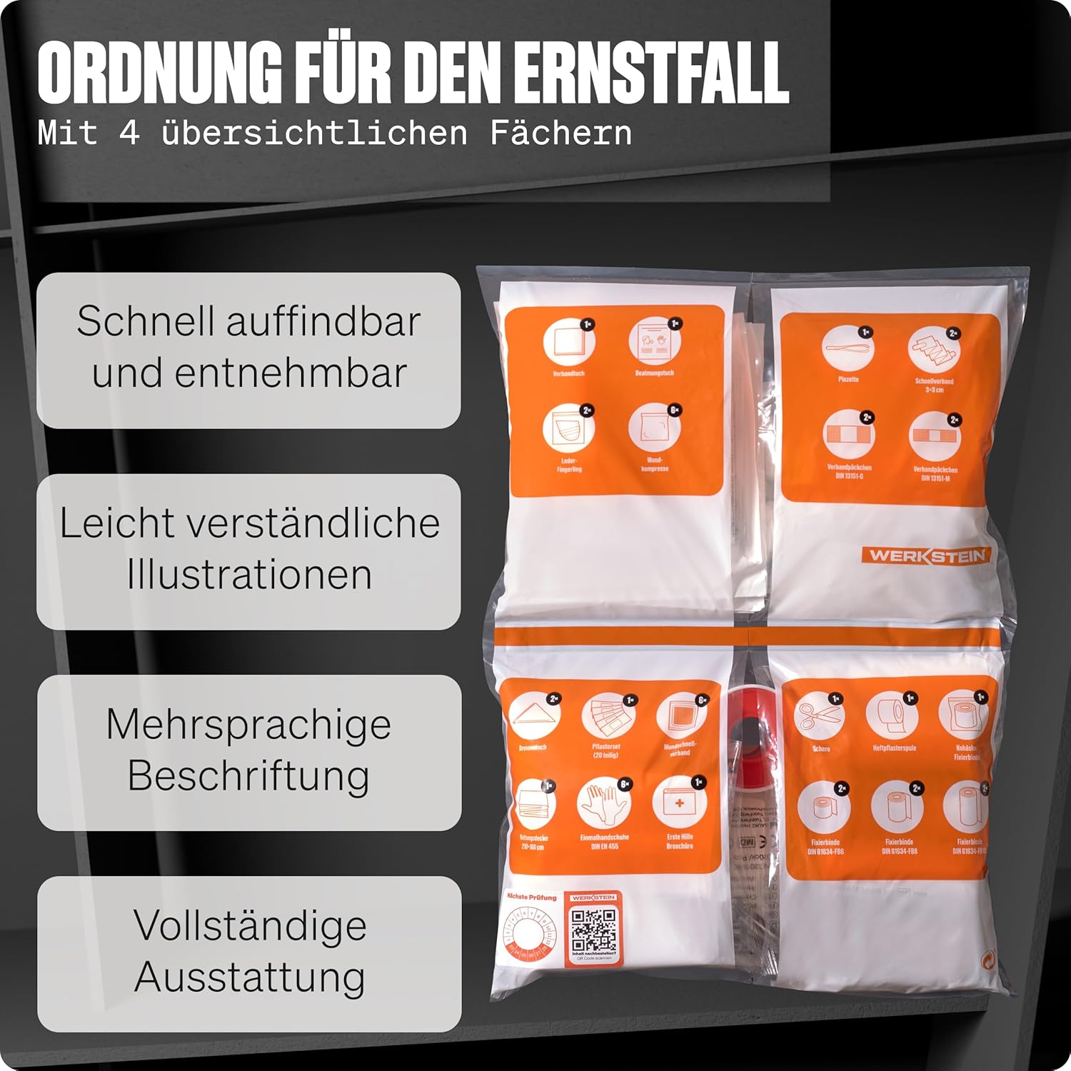 Thumbnail 4 de WERKSTEIN Erste Hilfe Verbandskasten DIN 13157