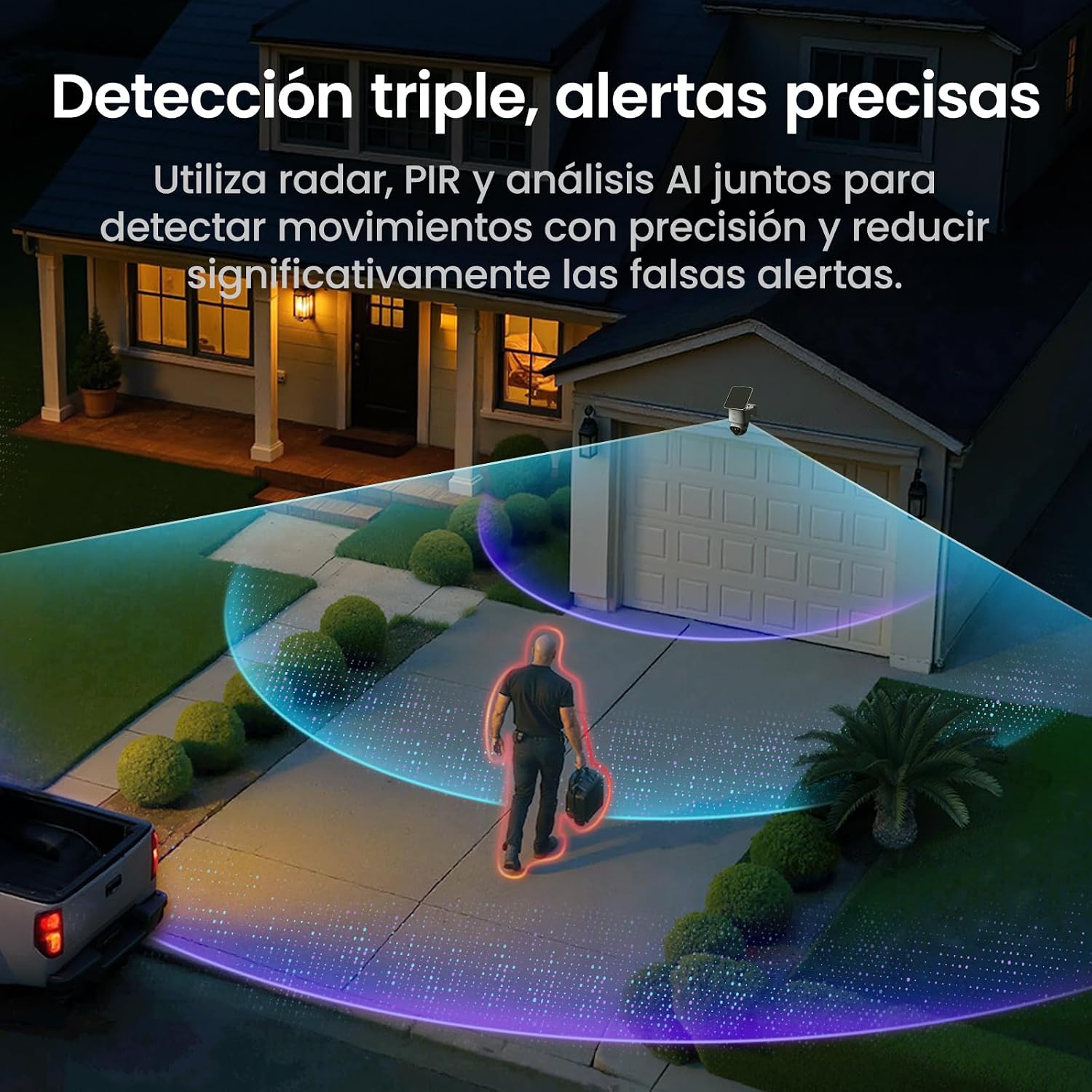 Detalle 2 de aosu 4K Cámara de vigilancia Exterior 10.000mAh
