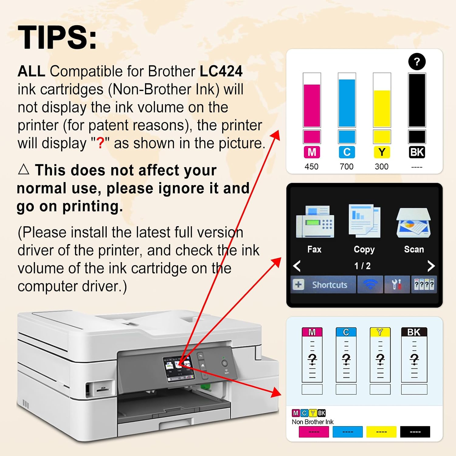 Thumbnail 4 de Miss Deer LC424 BK Schwarz Patronen kompatibel Brother DCP-J1200W