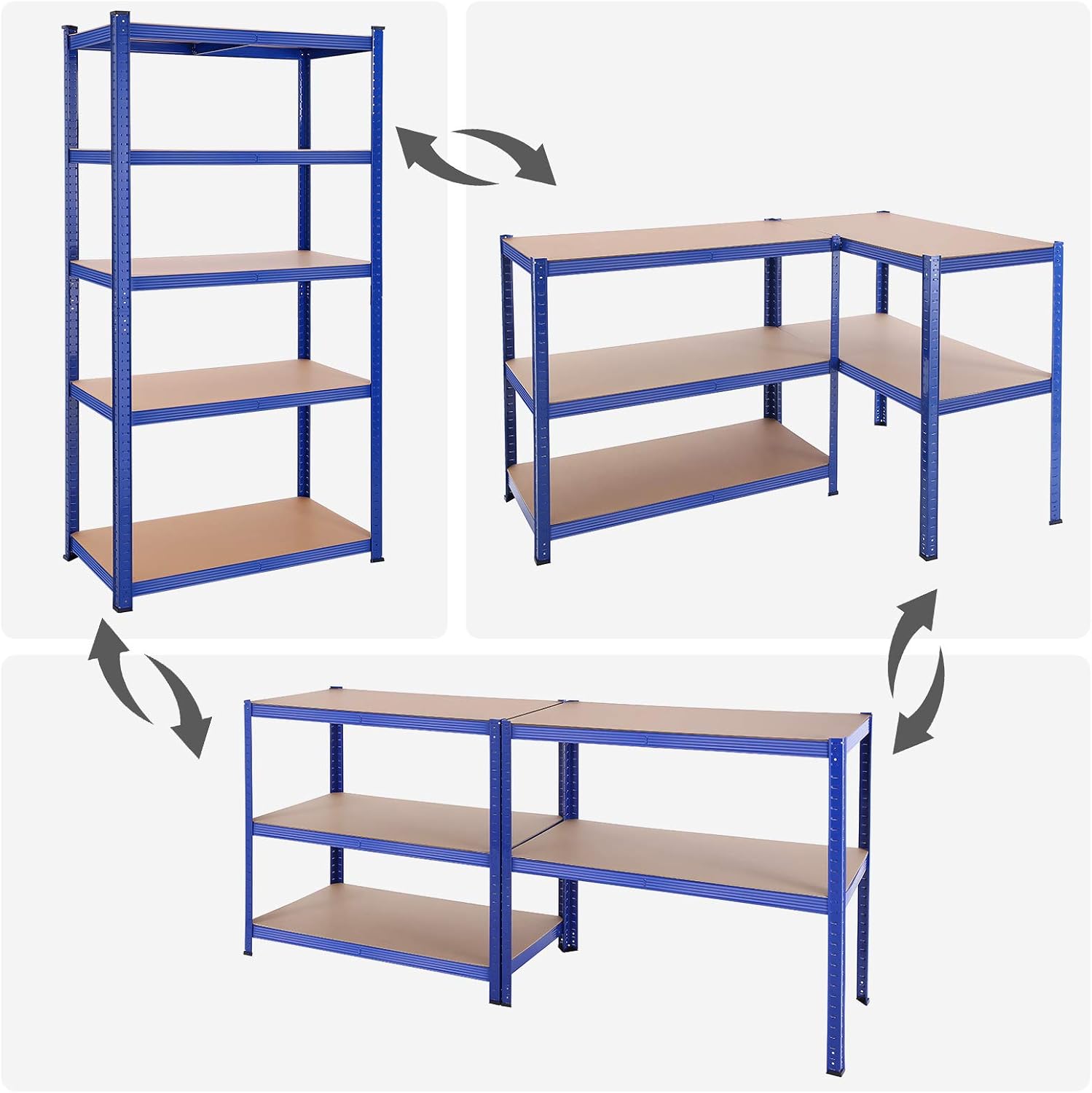 Thumbnail 5 de SONGMICS GLR050Q01V1 förvaringshylla med 5 hyllplan, 600 kg, 50 x 100 x 200 cm