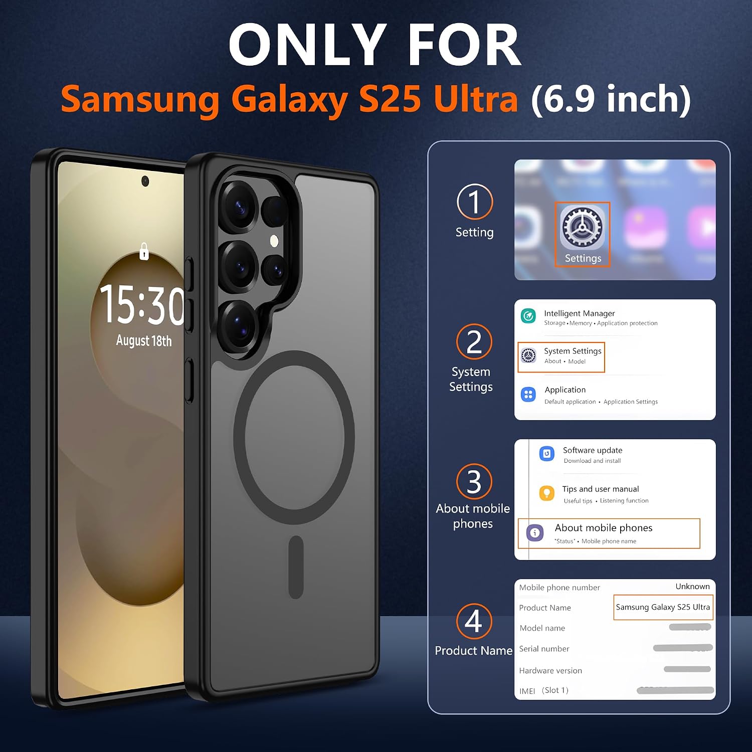 Thumbnail 1 de Pilaru Magnetic Case for Samsung S25 Ultra