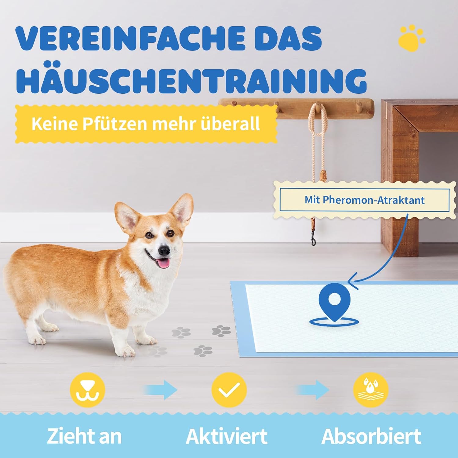 Detalle 2 de PIPI Matten 86×71 cm 100 Stück für Hunde