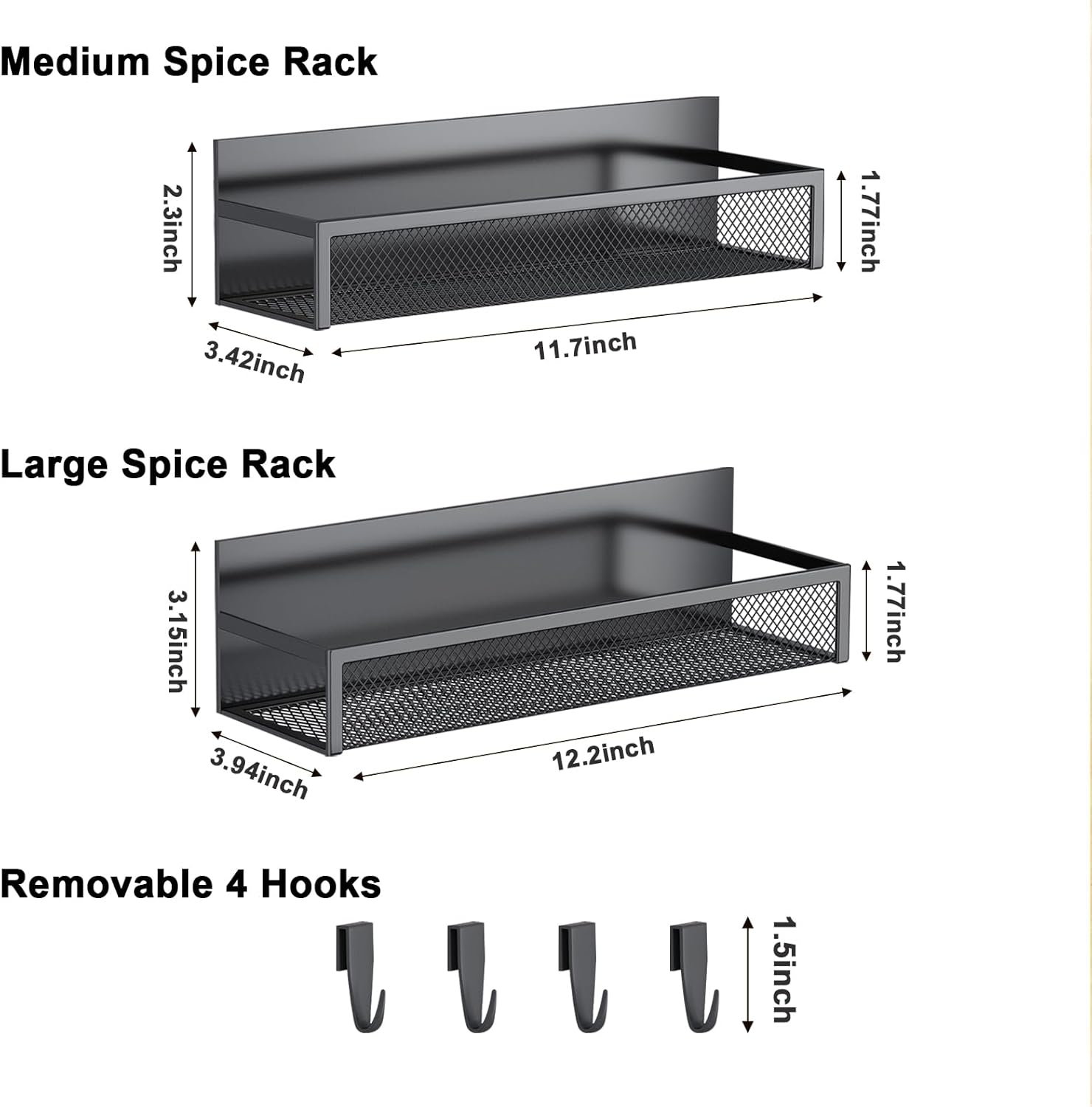 Thumbnail 1 de Aufworld Magnetic Spice Rack 2-Pack
