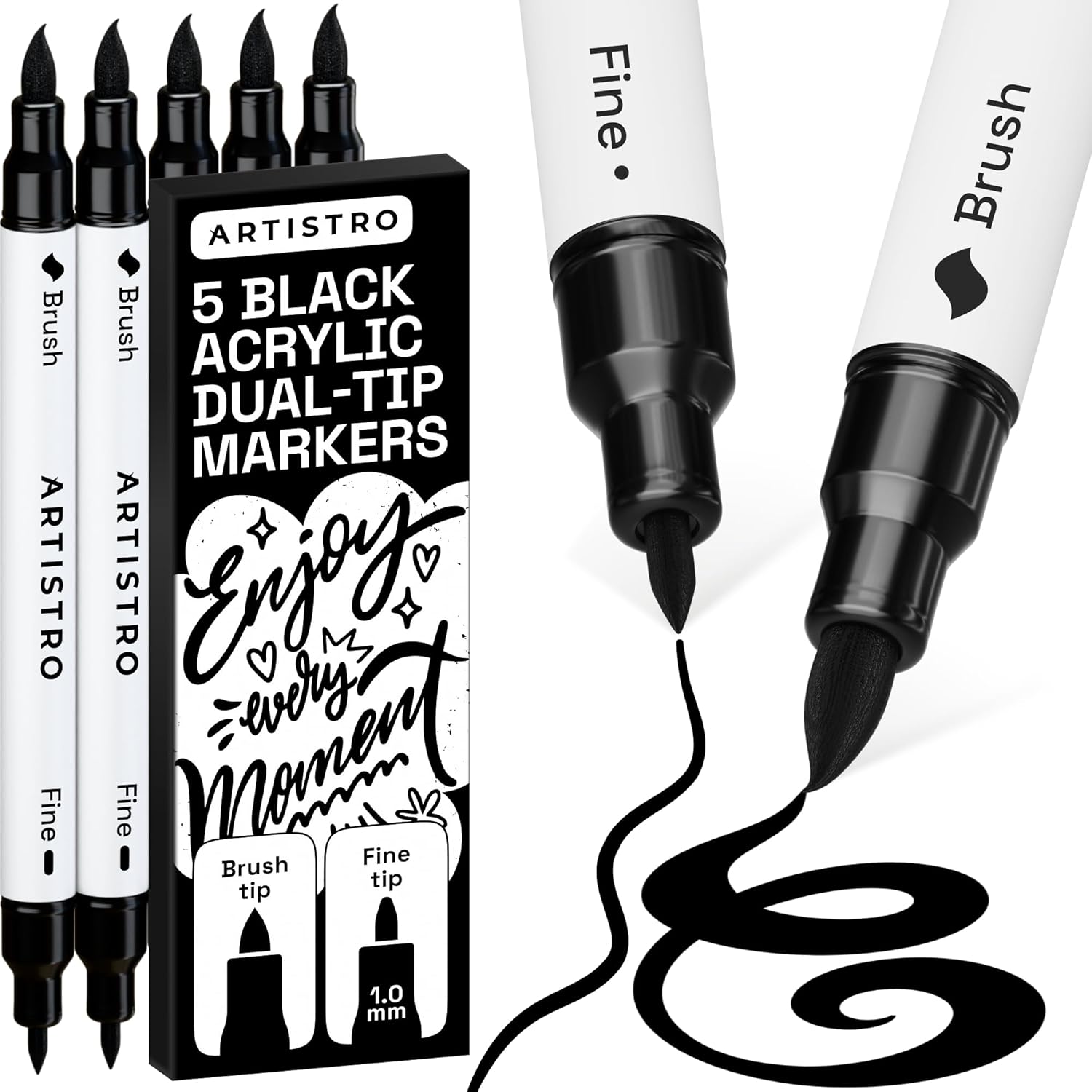 Detalle 2 de ARTISTRO 24 Acrylic Paint Pens set for crafts 🎨