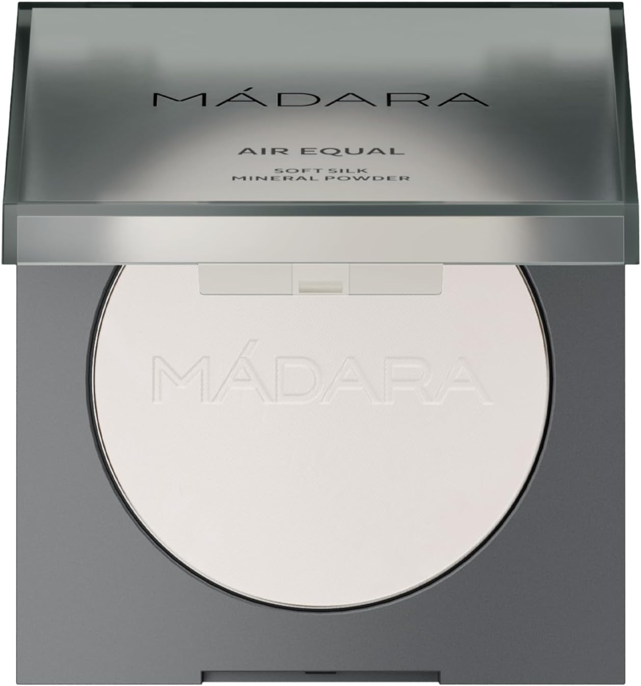 Detalle de MÁDARA Air Equal Soft Silk Mineral Powder #0 Translucent — Poudre fixatrice sans talc, fini naturel