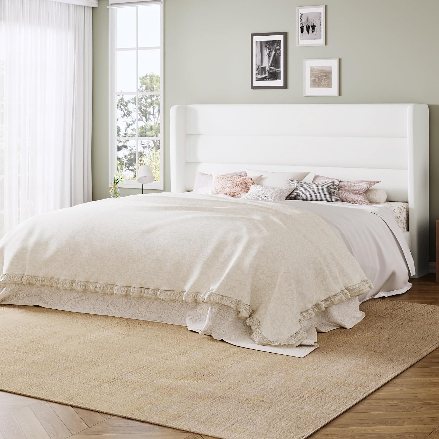 Detalle de Allewie Queen Size Platform Bed Frame