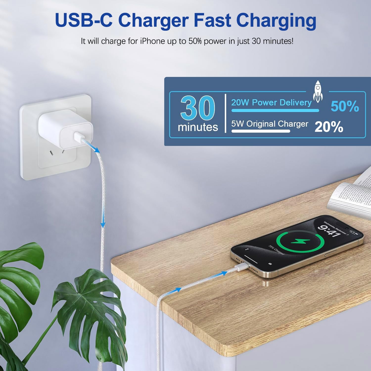 Detalle 2 de Blechmeki USB C Wall Charger 20W 2Pack
