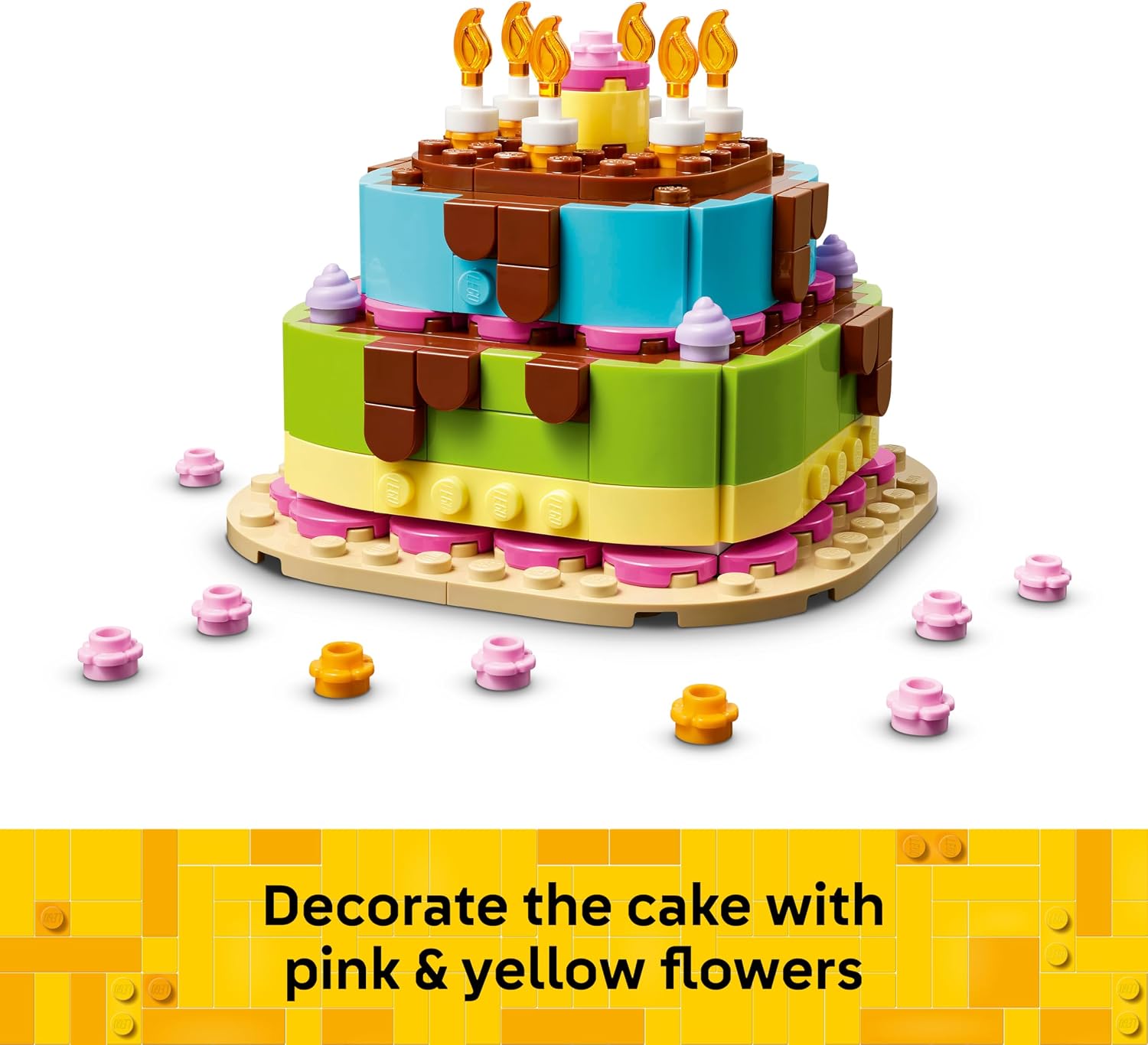 Thumbnail 3 de LEGO 40815 Birthday Party Cake building set, 219 pieces with 10 candles
