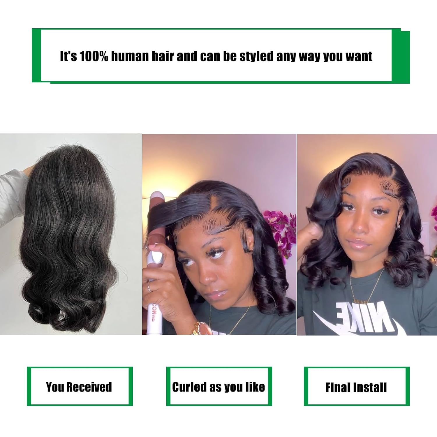Thumbnail 4 de Douyin Bob Wig 14" Human Hair Lace Front ๐โ