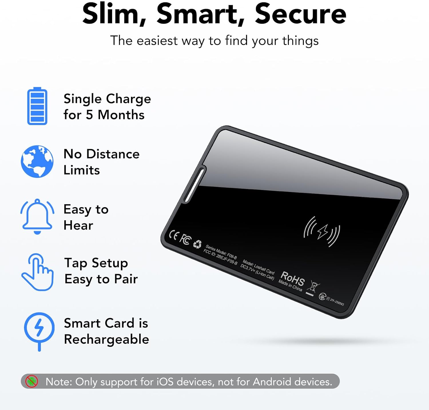 Detalle 2 de Air Tag Card Wallet Tracker Ultradelgado 2.3mm