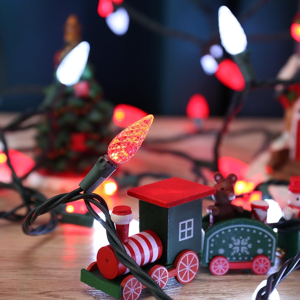 Detalle 1 de Brizled TSD-100M-2/S-FT3 C5 Christmas String Lights, 100 LEDs, Red & White